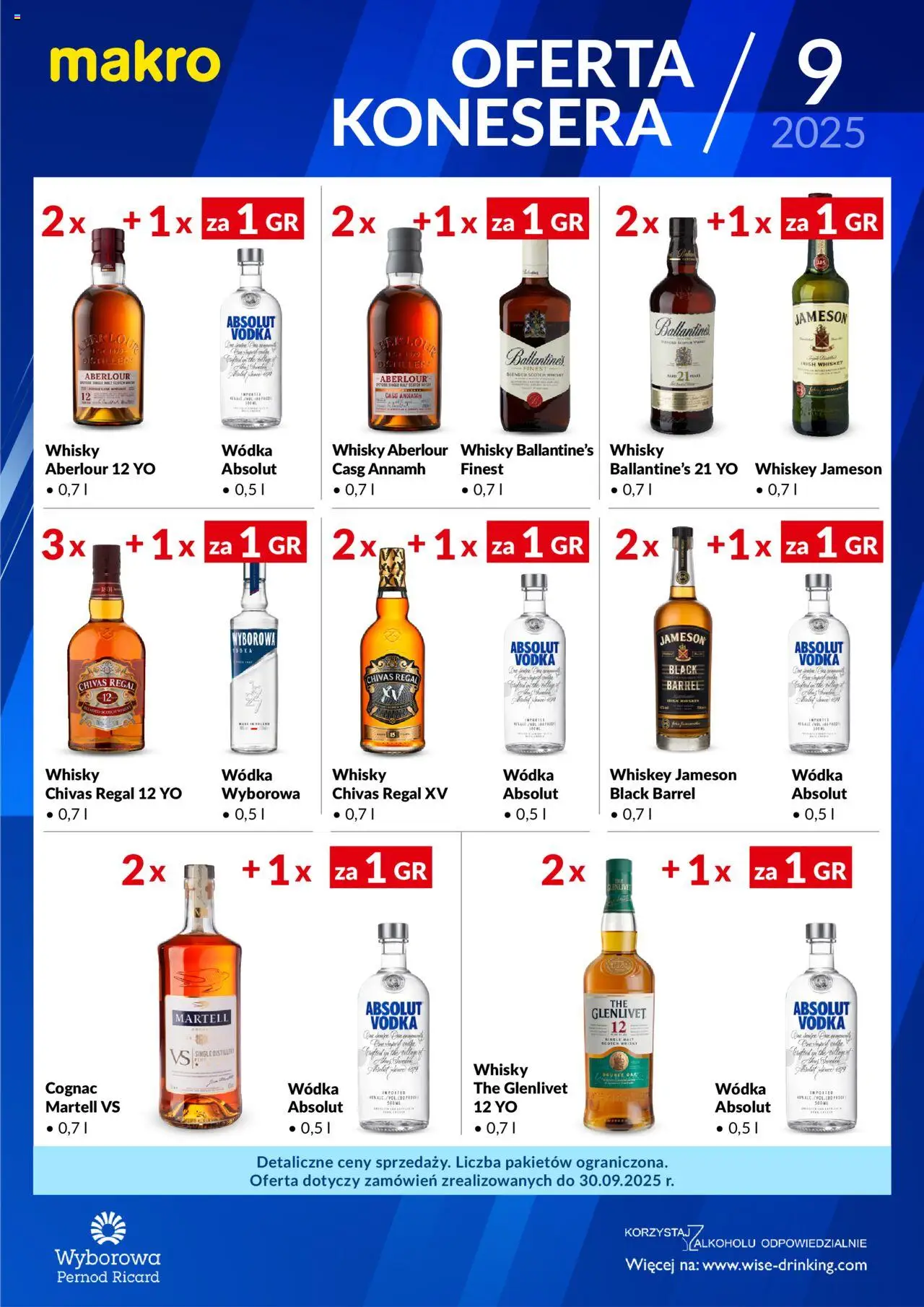 Makro Gazetka - Oferta konesera Wrzesień od 01.09.2025 | Strona: 1 | Produkty: Jameson, Vodka, Regał, Wódka