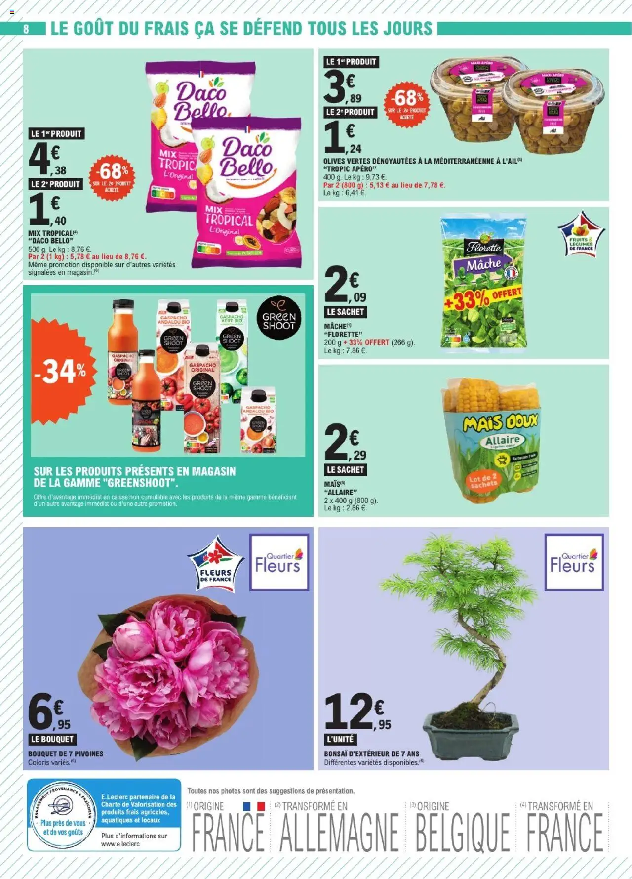  | Page: 8 | Produits: Bonsai, Olives, Mâche, Mais