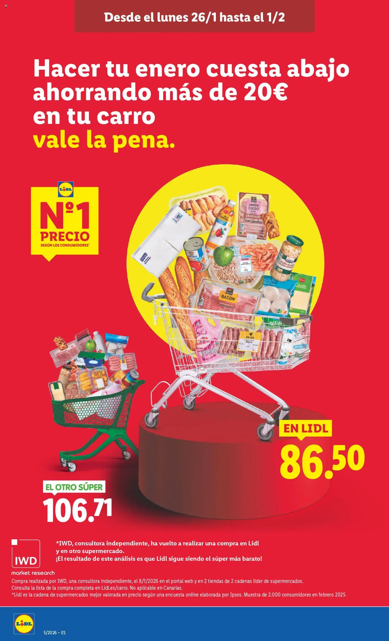 Lidl folleto │ válido desde el 26.01.2026 | Página: 2 | Productos: Jamón, Jamón cocido