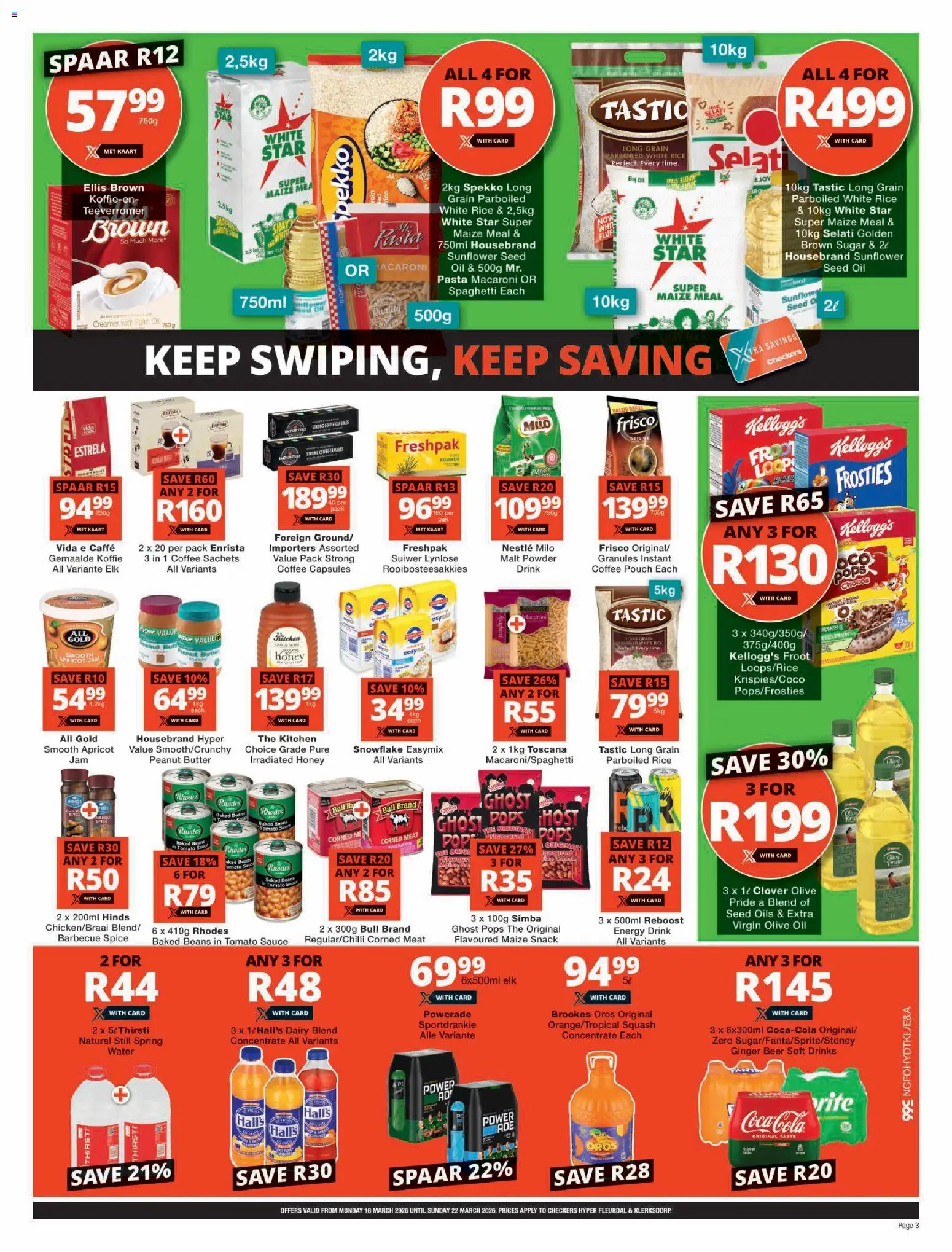 New Checkers catalogue – valid from 16.03.2026 | Page: 3 | Products: Squash, Butter, Oil, Powder