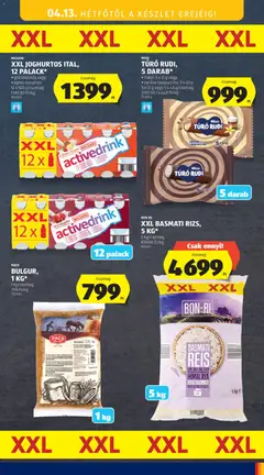 TÚRÓ RUDI, 5 DARAB*, • natúr, 5 x 51 g vagy • vanília-cappuccino, 5 x 45 g 5 x 51 g vagy 5 x 45 g/csomag - amely érvényes a következő dátumtól: 09.04.2026 | Oldal: 41