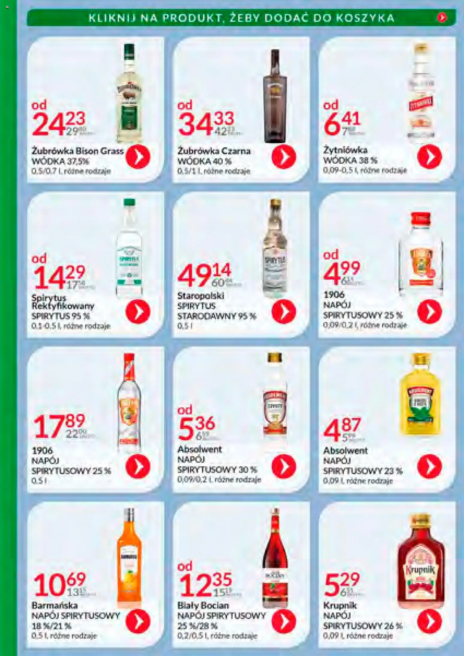 Eurocash Gazetka - Katalog Alkoholowy 12 od 01.12.2025 | Strona: 11 | Produkty: Żubrówka czarna, Żubrówka, Wódka