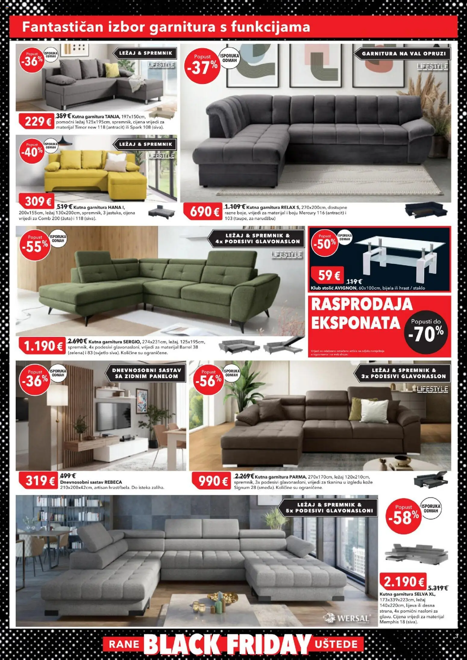 Harvey Norman katalog | vrijedi od 13.11.2025 | Stranica: 3 | Proizvodi: Stolić, Kutna garnitura