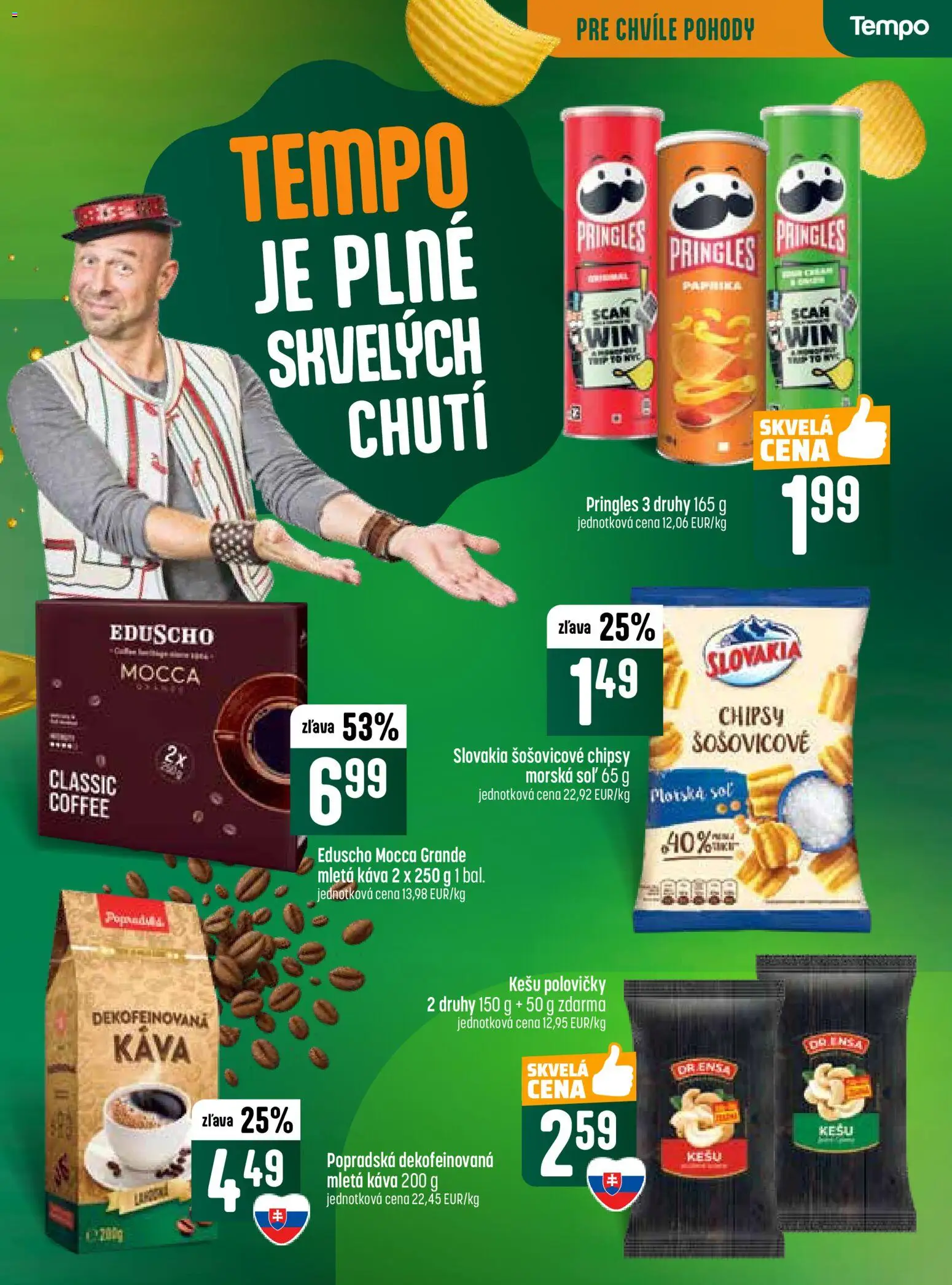 Nové COOP Jednota akcie – leták je platný od 20.11.2025 | Strana: 19 | Produkty: Paprika, Káva, Pringles, Chipsy