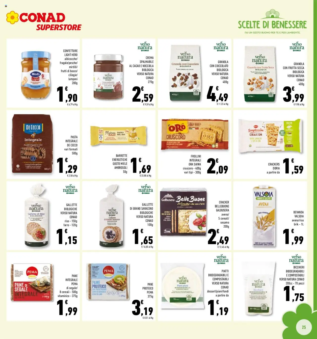 Volantino Conad del 24.09.2025 | Pagina: 25 | Prodotti: Cioccolato, Tè, Frutta, Fusilli