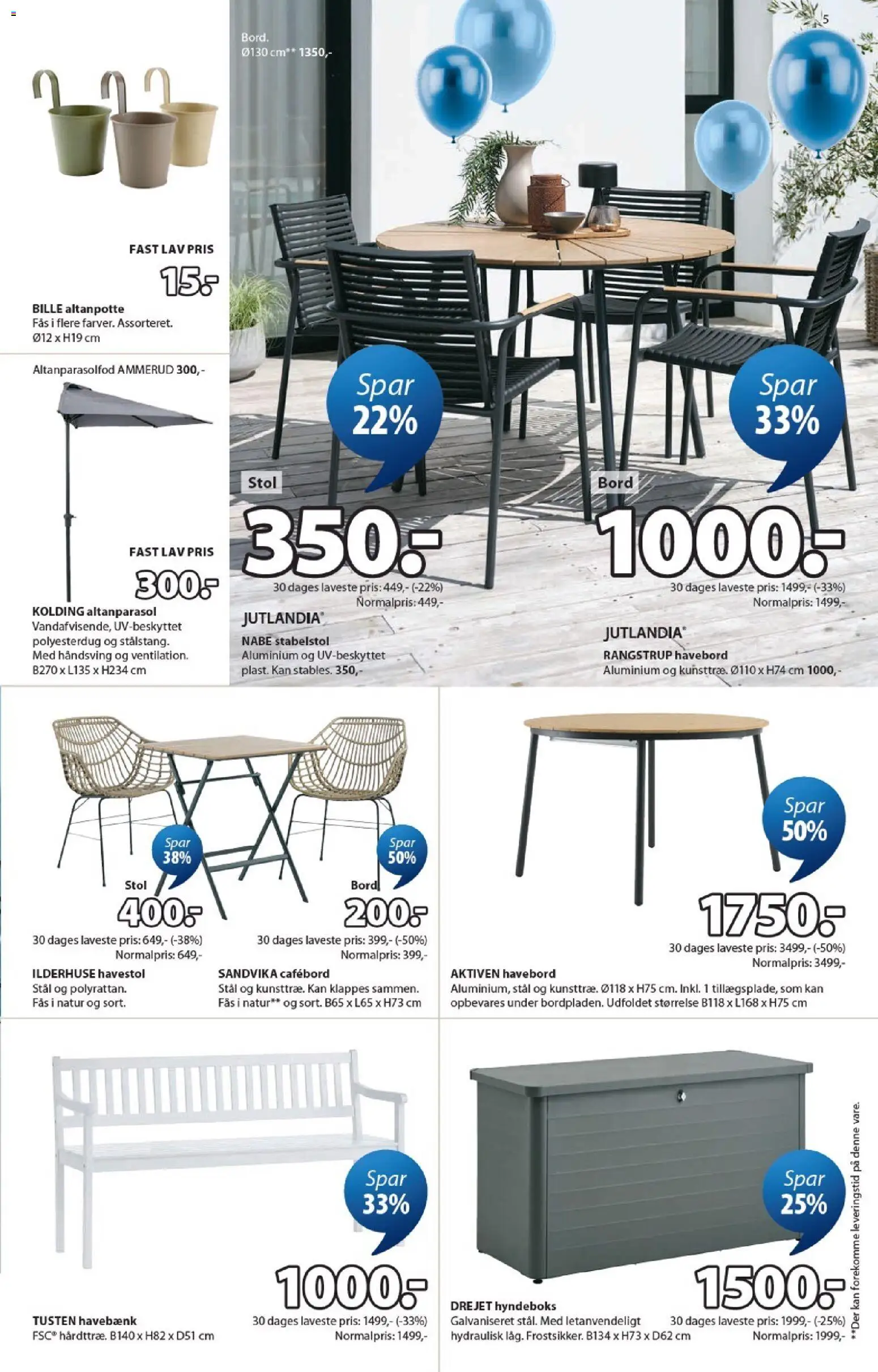 JYSK tilbudsavis – gyldig fra 17.04.2026 | Side: 5 | Produkter: Bord, Stol, Søm