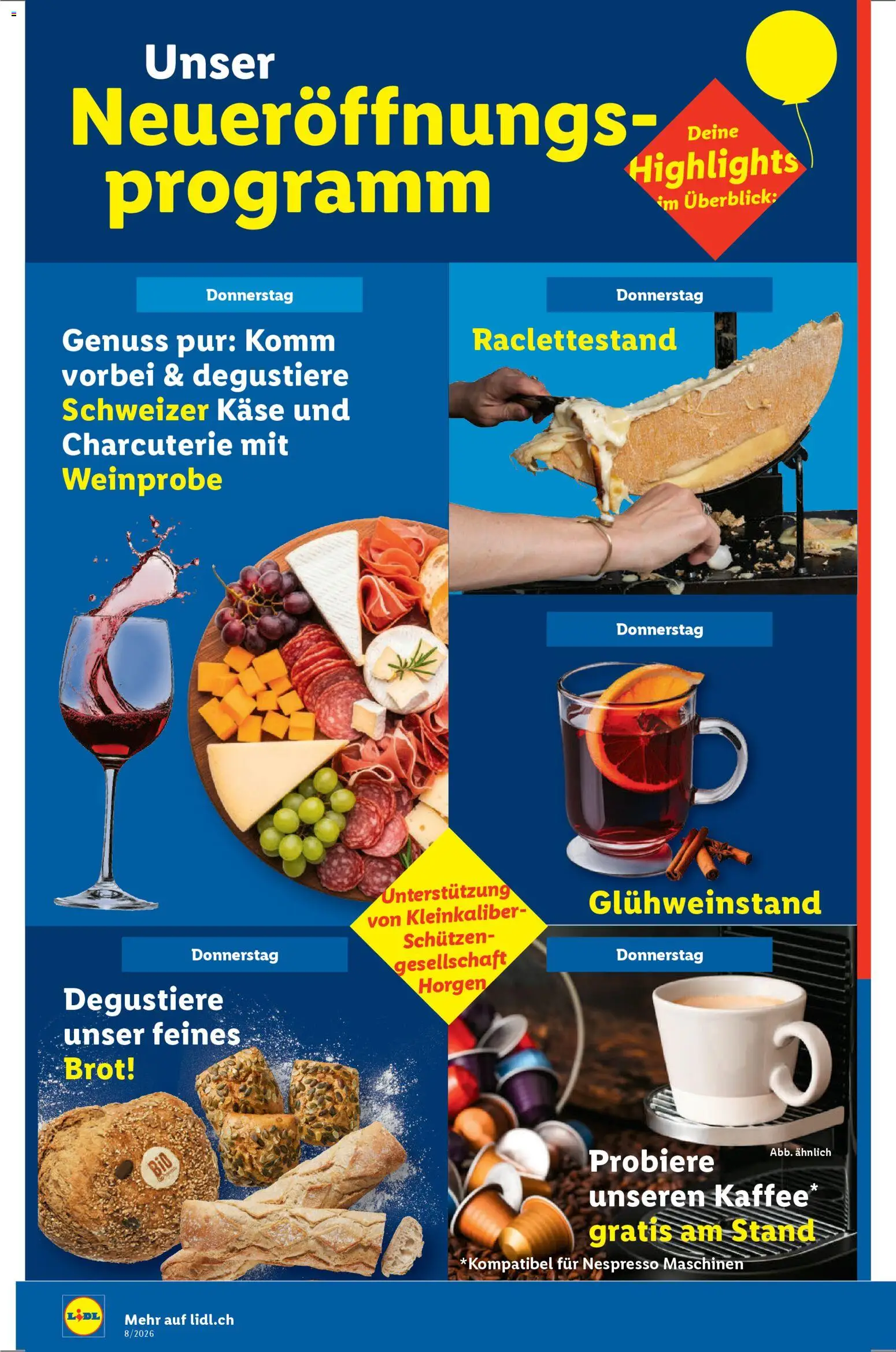 Lidl Aktionen Neueröffnung Zürich – gültig ab 19.02.2026 | Seite: 2 | Produkte: Käse, Brot