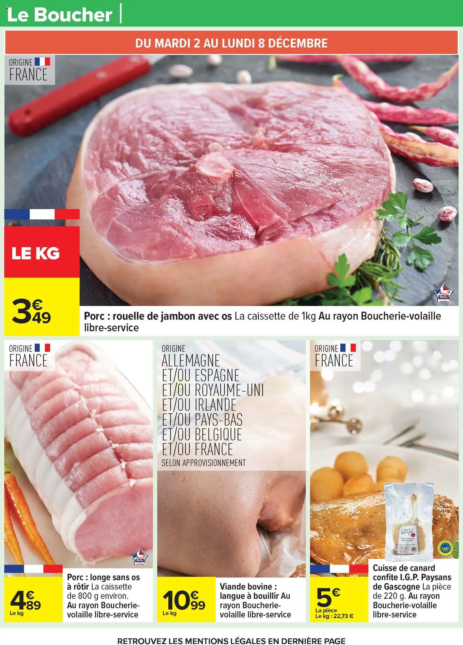 {H1} | Page: 34 | Produits: Porc rouelle de jambon, Volaille, Porc, Viande bovine