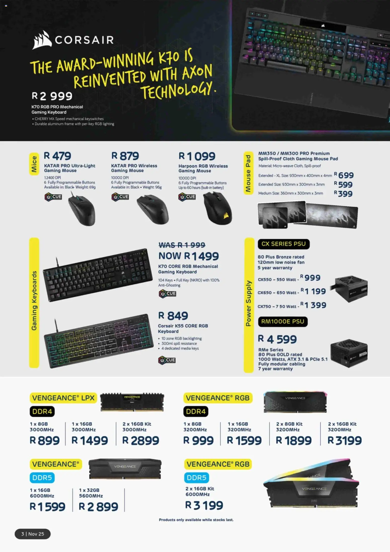 New Computer Mania catalogue – valid from 01.11.2025 | Page: 4 | Products: Mouse, Keyboard, Frame, Fan