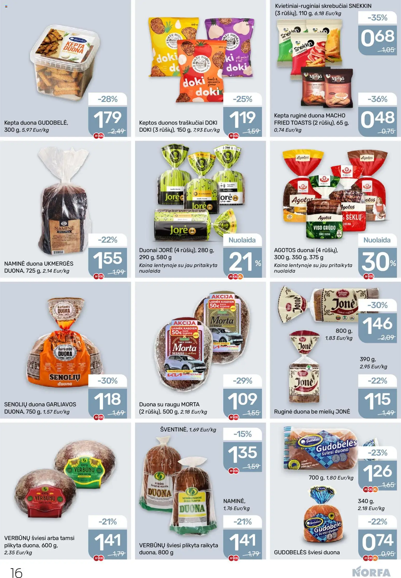 NORFA akcijos nuo 19.03.2026 | Puslapis: 16 | Prekių: Duona, Traškučiai