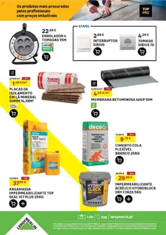 Leroy Merlin Catálogo │ válido de 24.07.2025 | Página: 20 | Produtos: Isolamento, Argamassa, Interruptor, Cimento