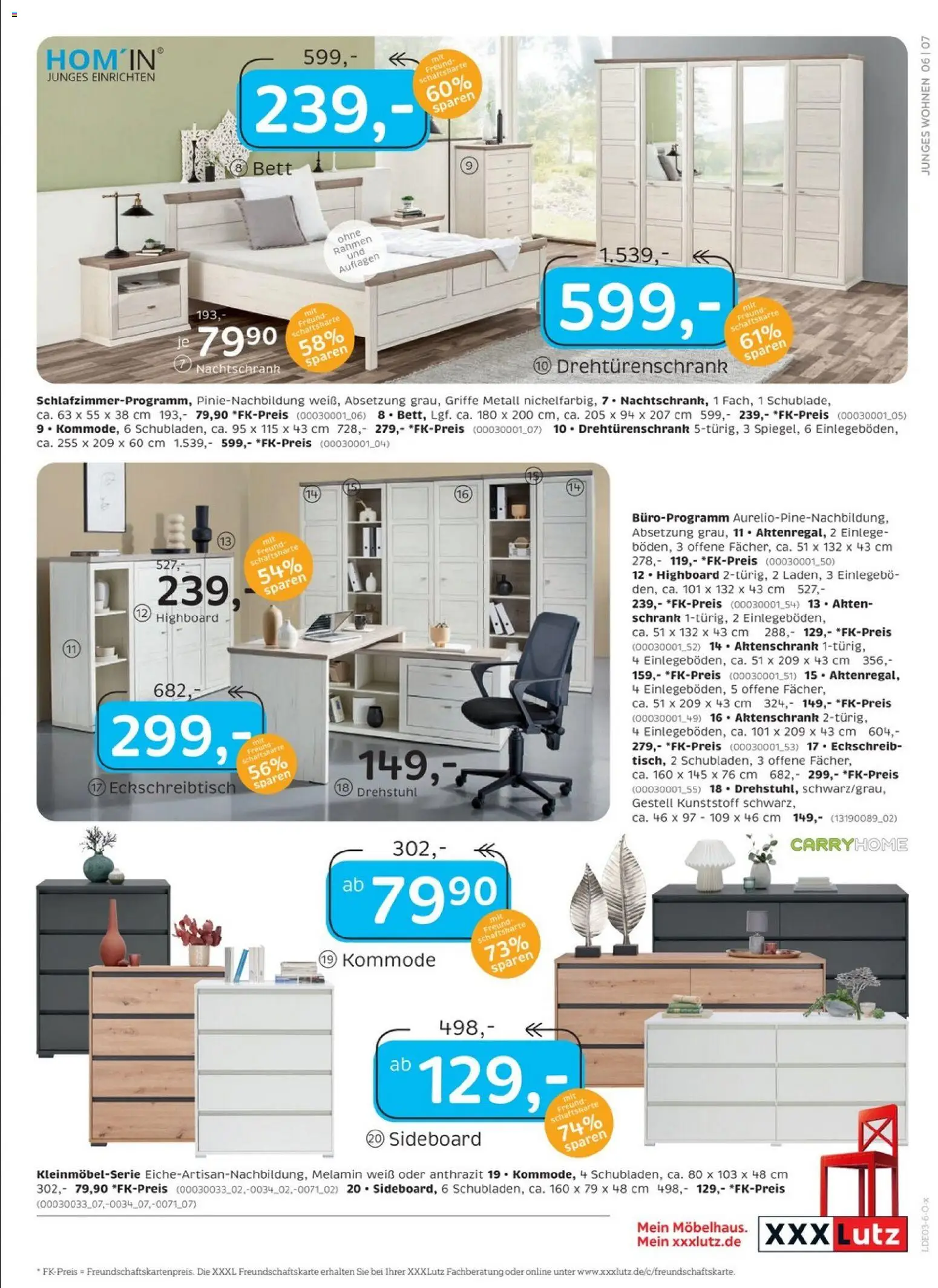 XXXL Lutz Restaurantgutscheine – gültig ab 08.03.2026 | Seite: 11 | Produkte: Sideboard, HIghboard, Bett, Drehtürenschrank