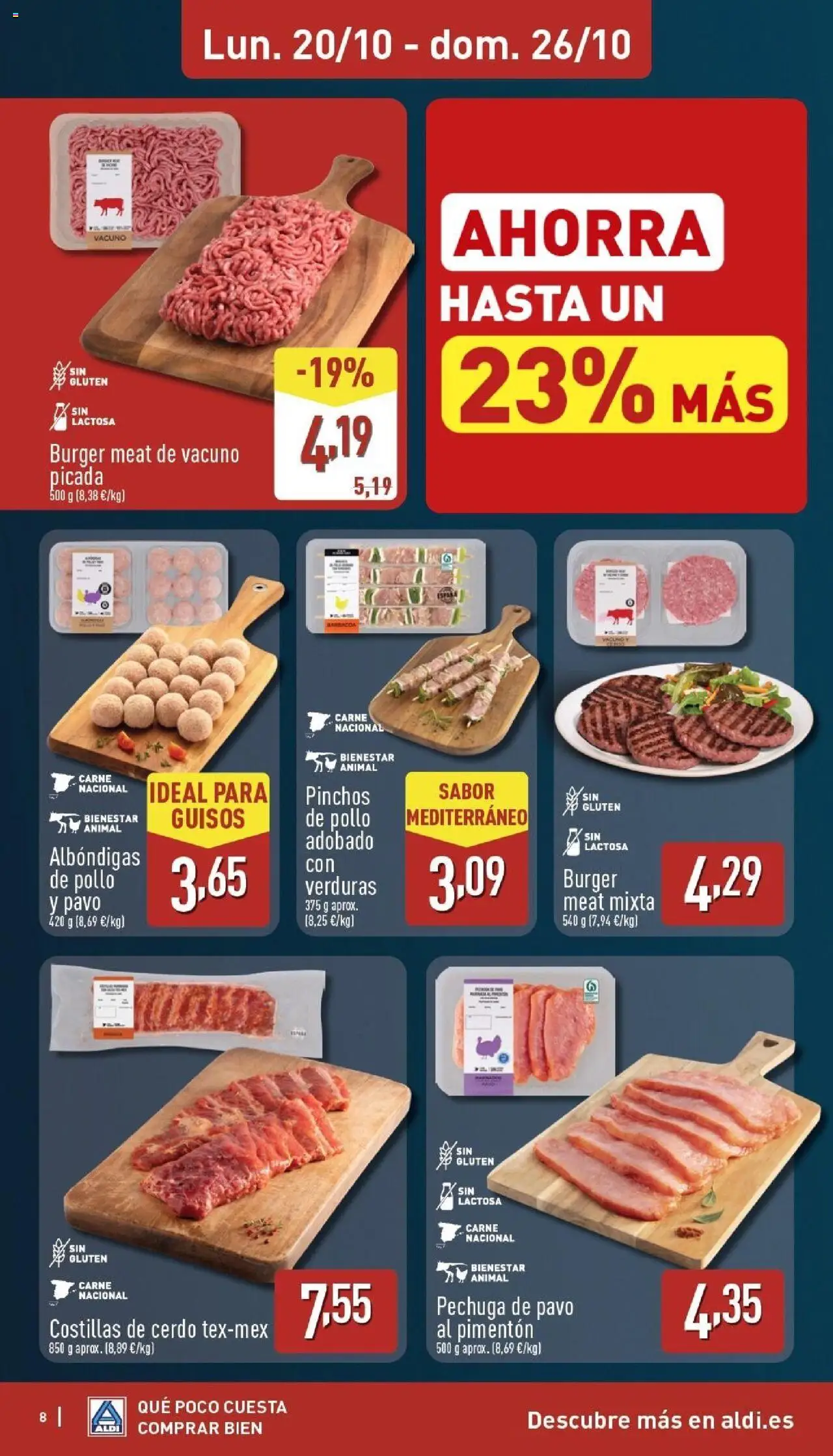 Aldi folleto Península │ válido desde el 20.10.2025 | Página: 8 | Productos: Cerdo, Barbacoa