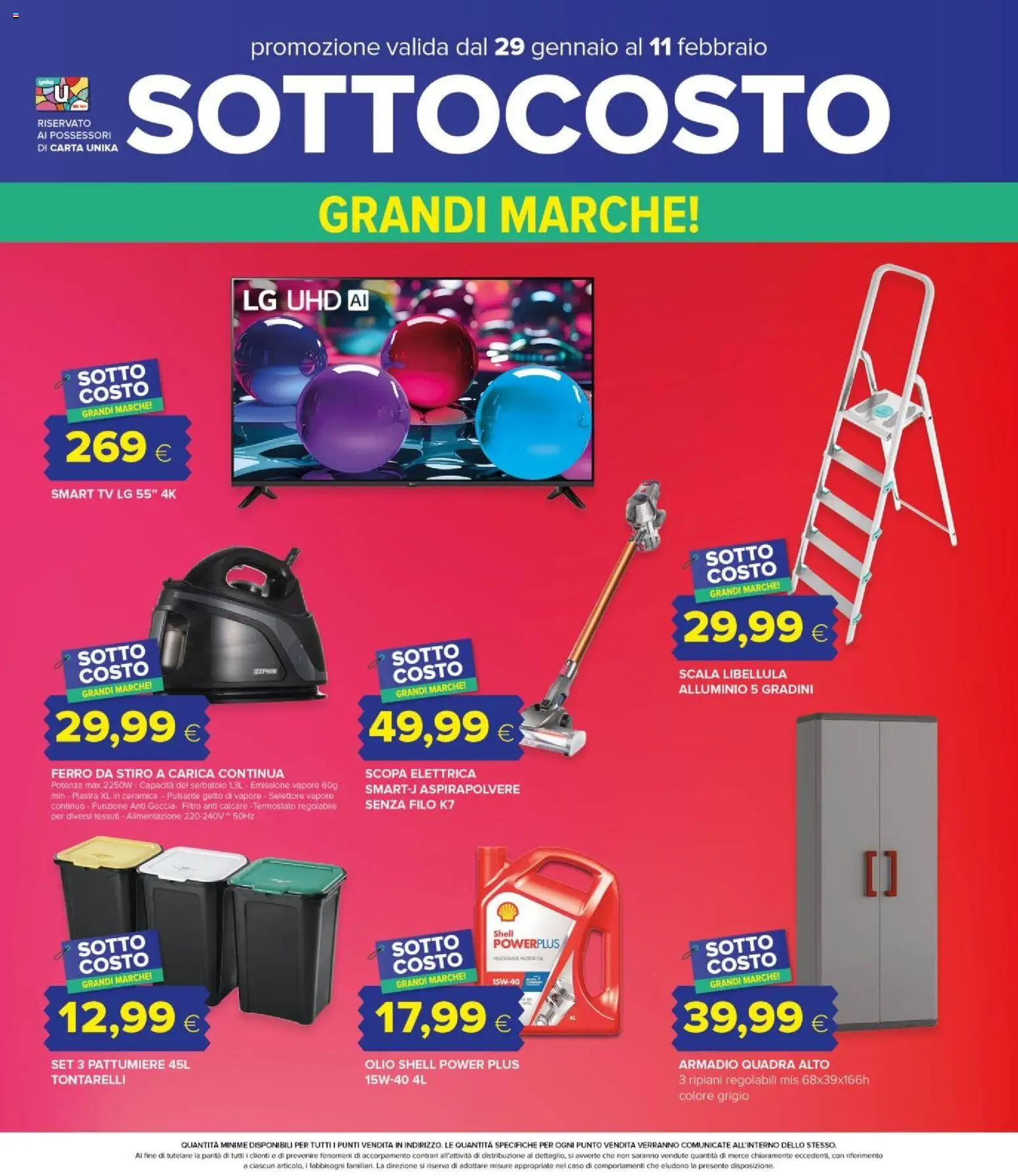 Volantino Oasi del 29.01.2026 | Pagina: 11 | Prodotti: TV, Scala, Alluminio, Armadio