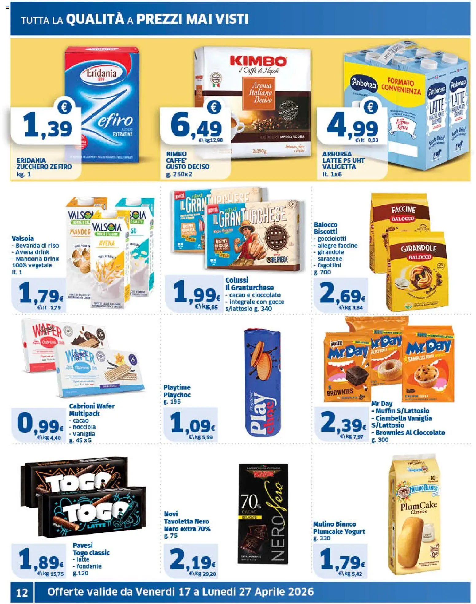 Volantino SIGMA del 17.04.2026 | Pagina: 12 | Prodotti: Zucchero, Muffin, Plumcake, Cacao