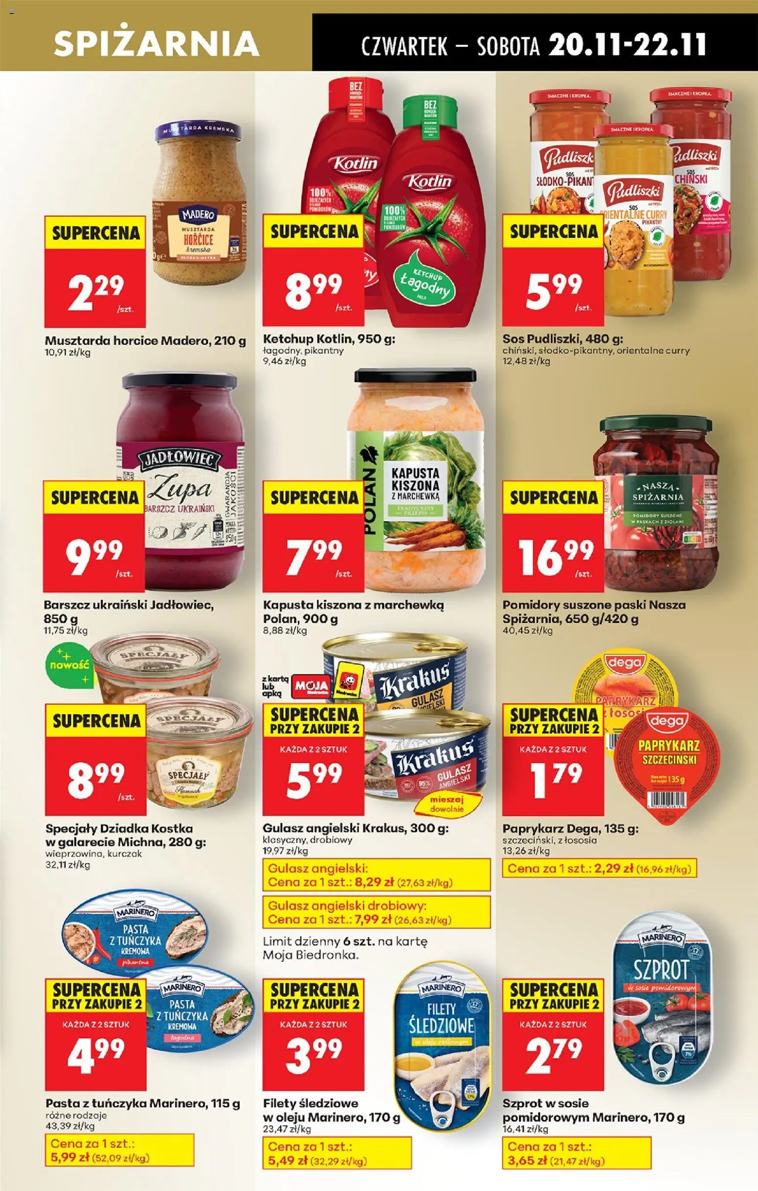 Biedronka gazetka - Oferta w tym tygodniu od 20.11.2025 | Strona: 55 | Produkty: Kapusta, Curry, Kapusta kiszona, Pomidory