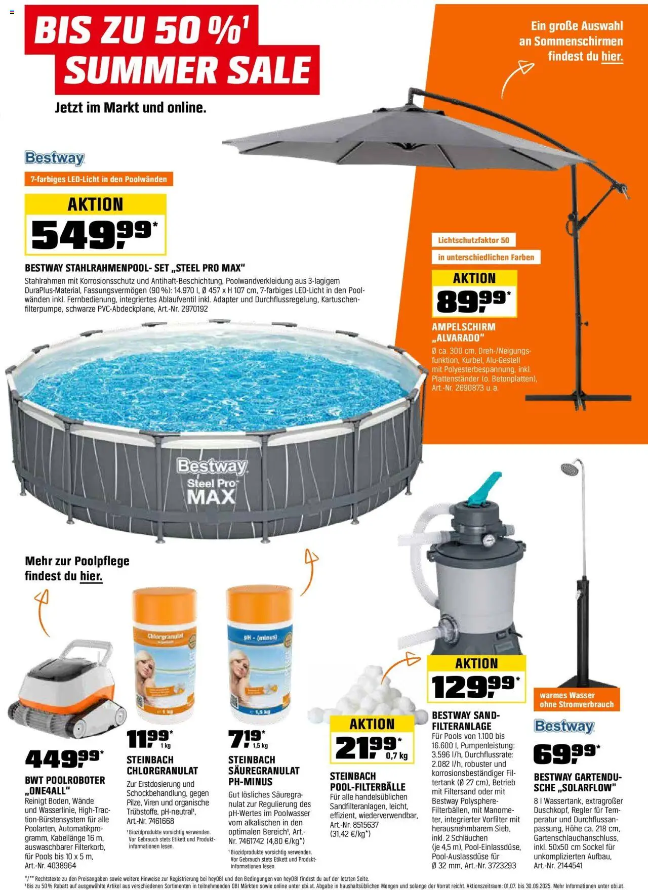 OBI Flugblatt gültig ab 31.07.2025 | Seite: 5 | Produkte: Wasser, Adapter
