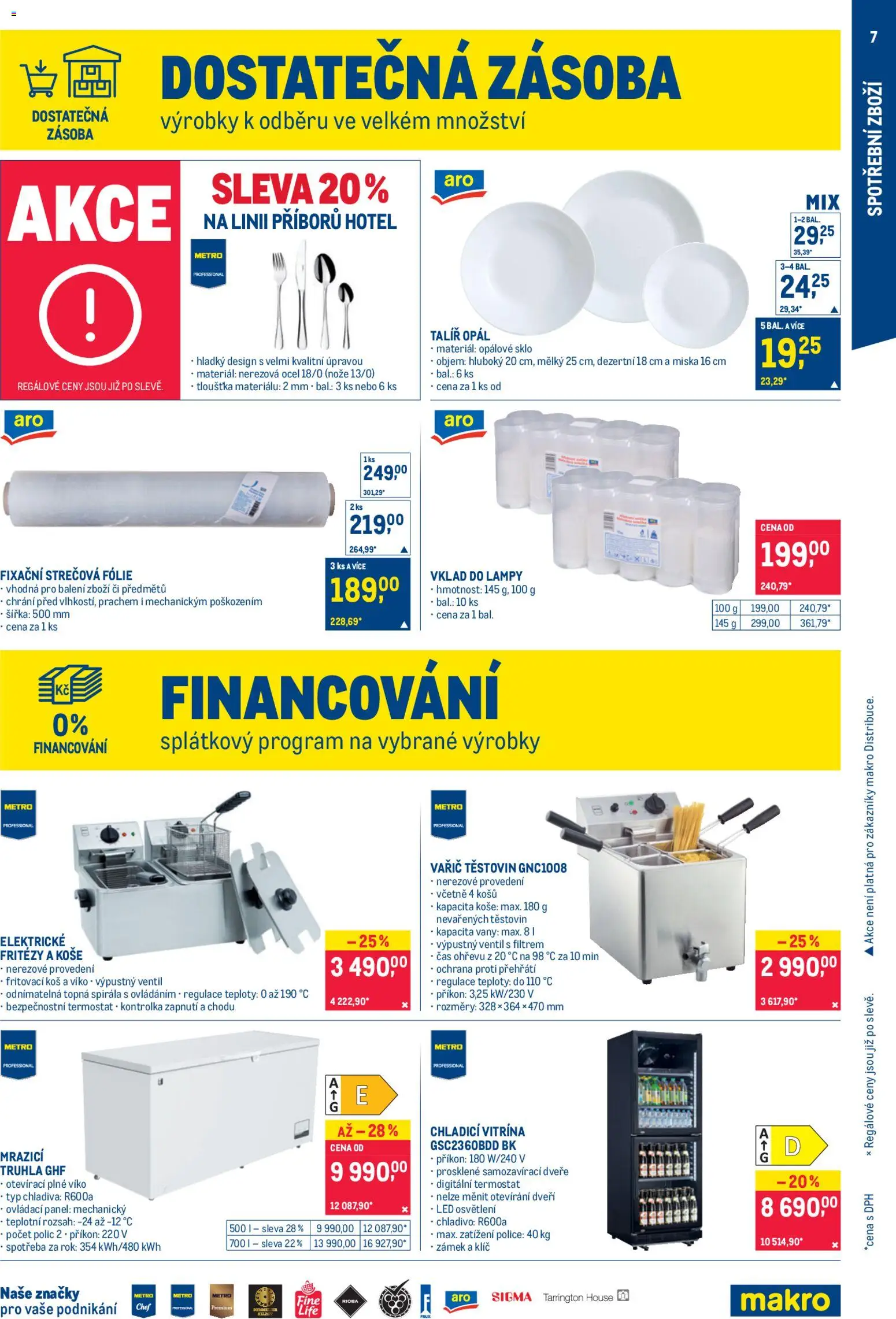 Makro leták - Spotřební zboží od 28.01.2026 | Strana: 7 | Produkty: Fólie, Nože, Talíř, Police