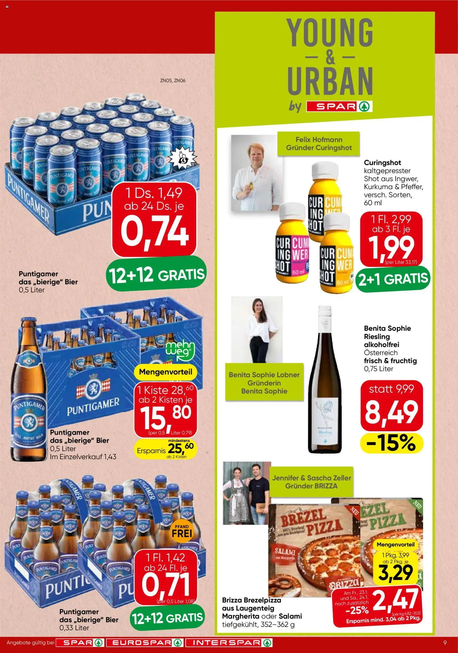 Spar Flugblatt - Kärnten gültig ab 22.01.2026 | Seite: 9 | Produkte: Salami, Pizza, Bier