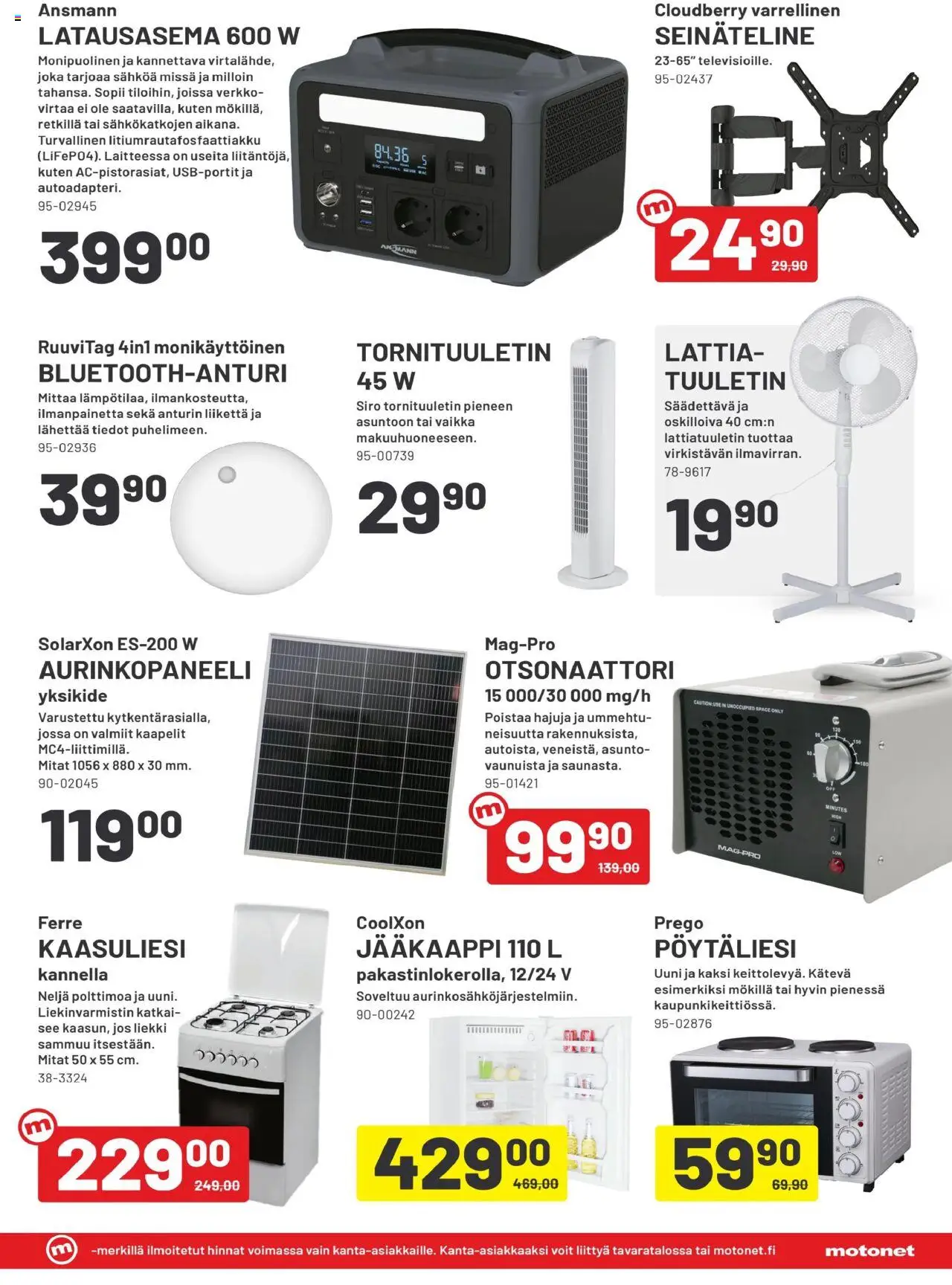  | Sivu: 13 | Tuotteet: Jääkaappi, Uuni, Tuuletin, Lattiatuuletin