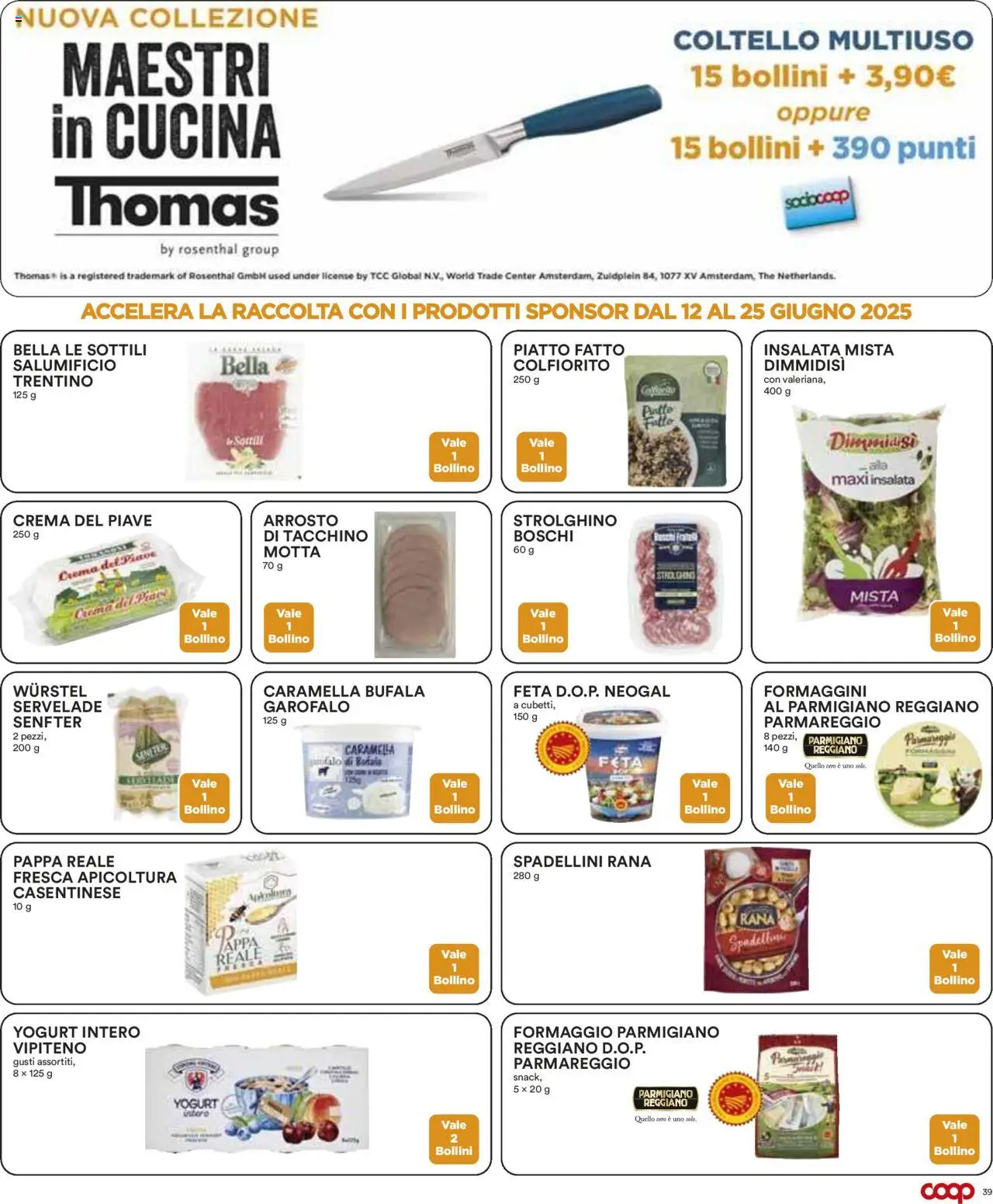 Volantino COOP del 12.06.2025 | Pagina: 39 | Prodotti: Arrosto, Crema, Insalata, Tacchino