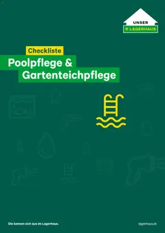 Lagerhaus  Checkliste Poolpflege und Gartenteichpflege ab 12.11.2025 gültig