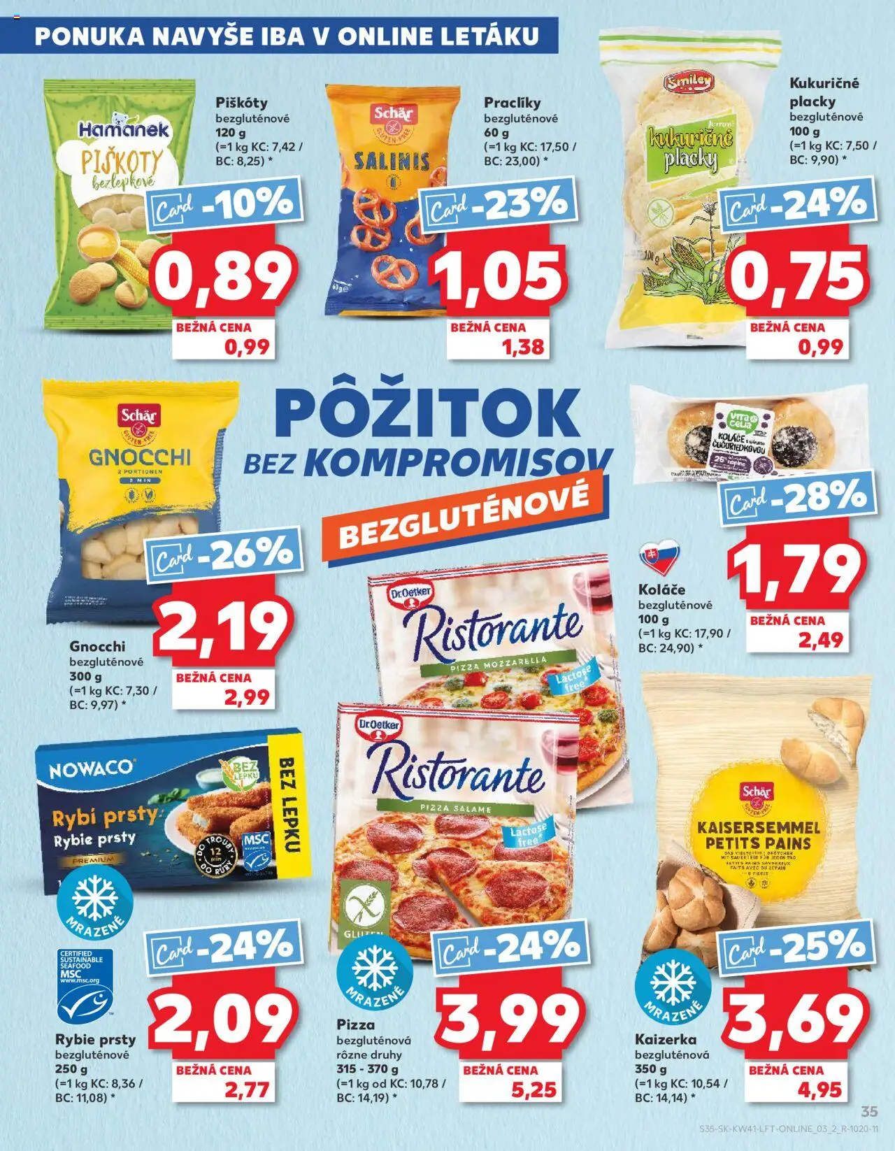 Kaufland SK akciós ujság - amely érvényes a következő dátumtól: 09.10.2025 | Oldal: 35 | Termékek: Mozzarella, Pizza, Gnocchi