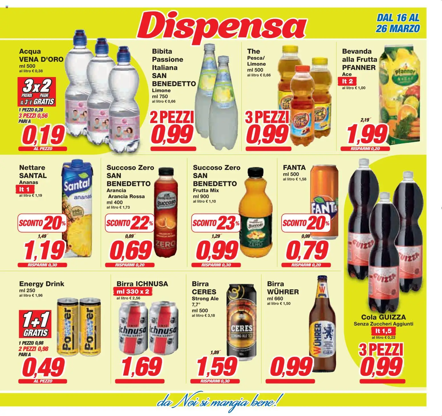 Volantino Prix del 16.03.2026 | Pagina: 25 | Prodotti: Acqua, Fanta, Bibita, Arancia