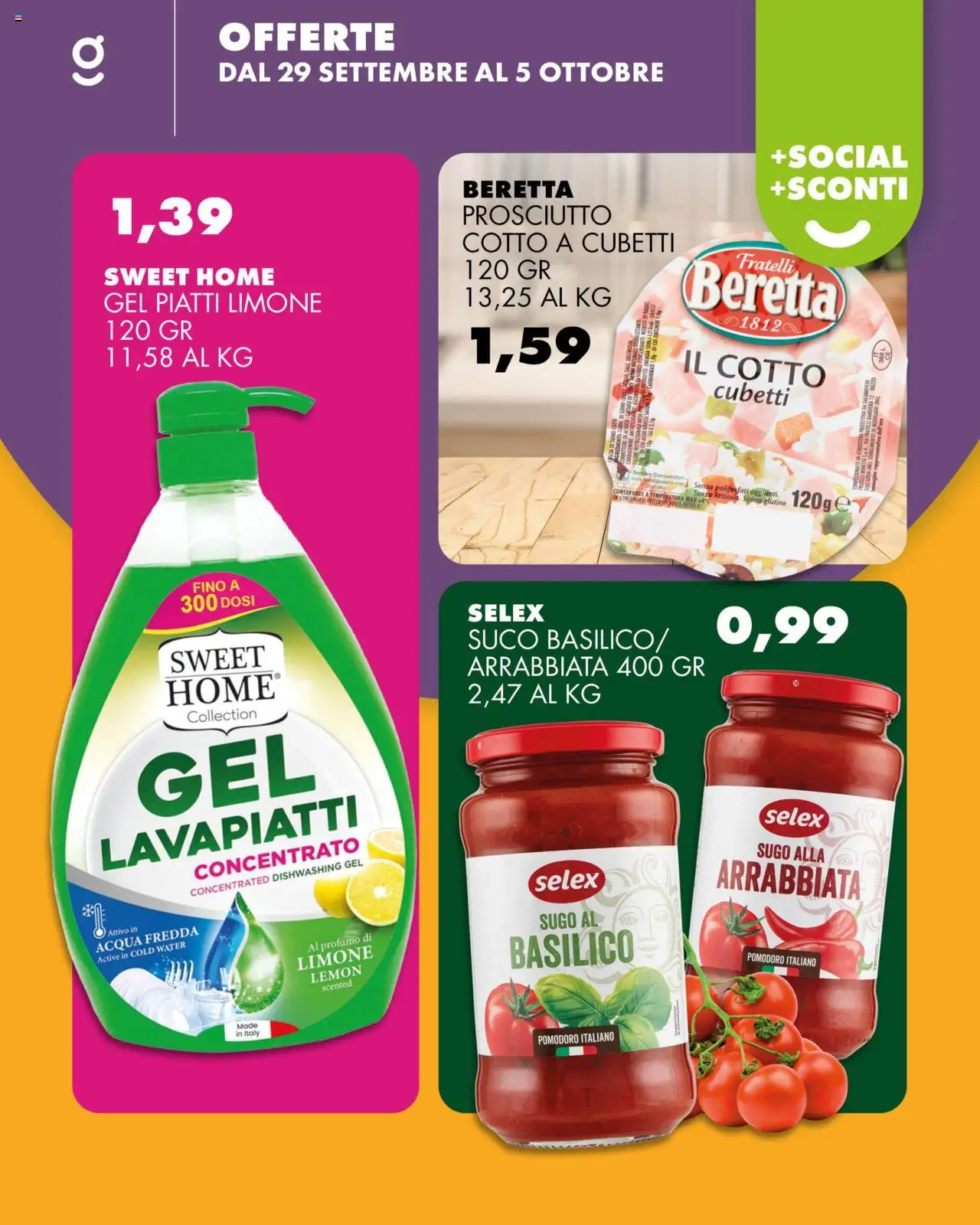 Volantino GECOP del 29.09.2025 | Pagina: 7 | Prodotti: Prosciutto Cotto, Suino, Basilico, Profumo