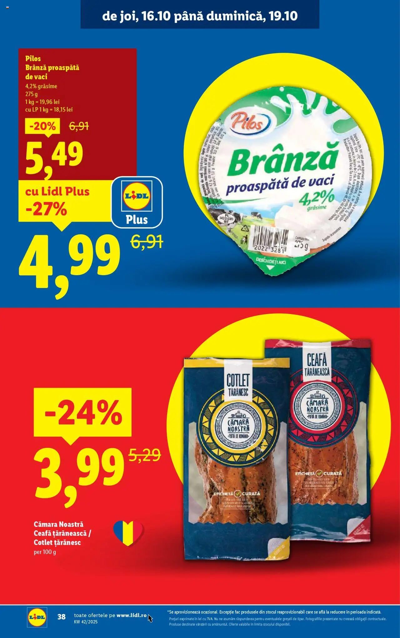 Noul catalog Lidl – valabil de la 13.10.2025 | Pagină: 38 | Produse: Frigider, Toplar, Lait de coco, Brânză