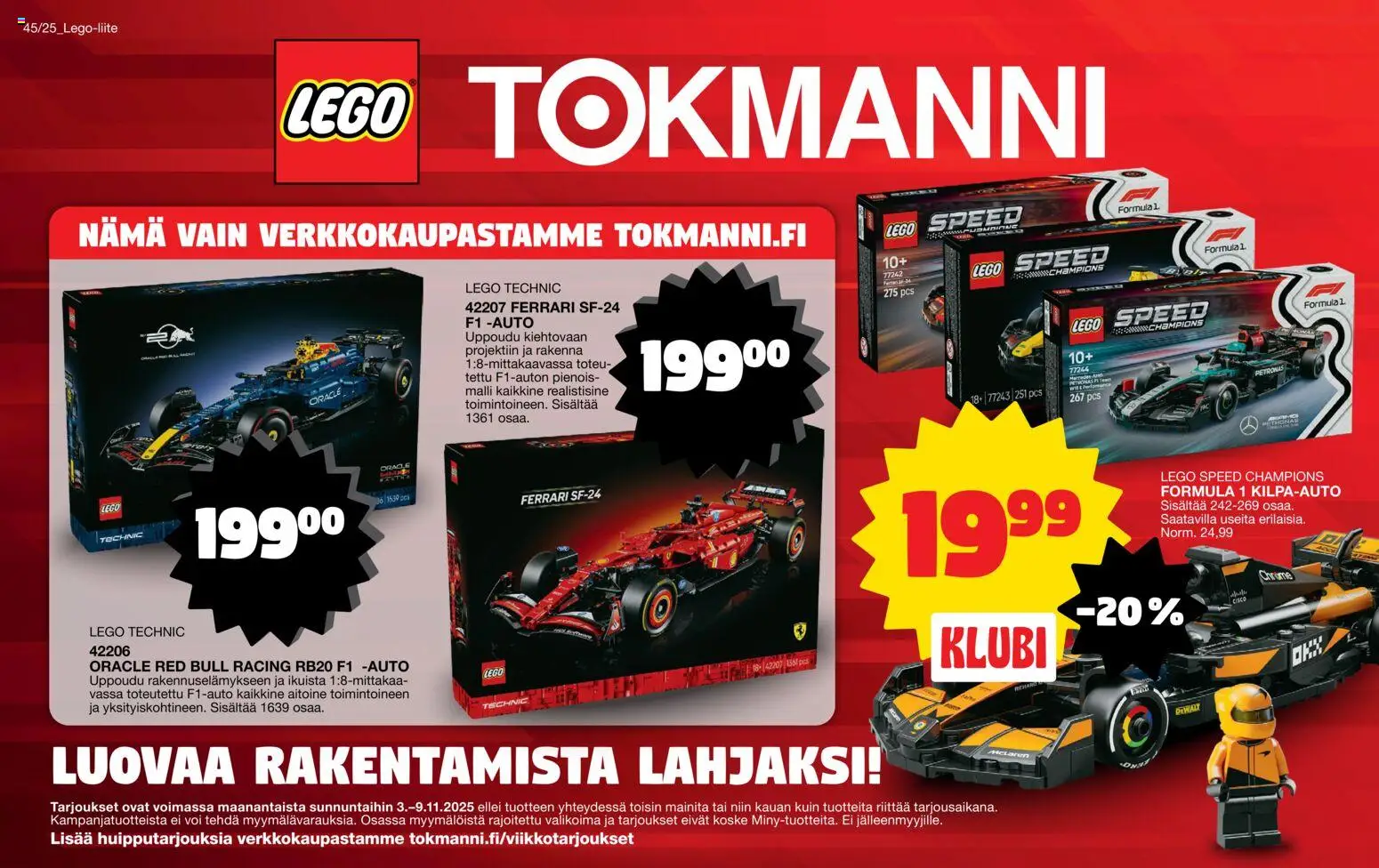 Tokmanni - Lego-liite – voimassa 03.11.2025 alkaen | Sivu: 1 | Tuotteet: Voi