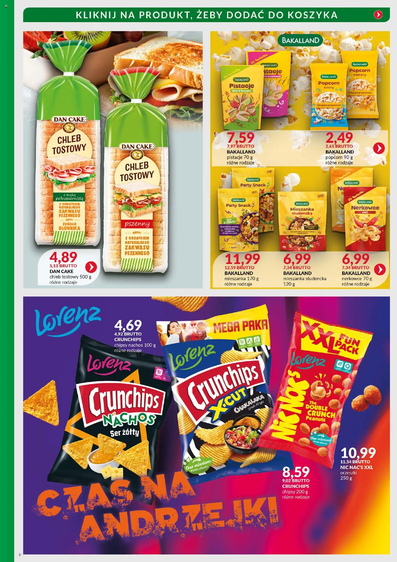 Eurocash Gazetka - Andrzejkowa Moc od 10.11.2025 | Strona: 6 | Produkty: Czosnek, Chipsy nachos, Kukurydza, Chleb