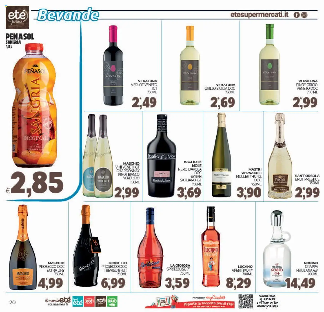 Volantino Eté del 19.08.2025 | Pagina: 20 | Prodotti: Tè, Prosecco, Grappa, Aperitivo