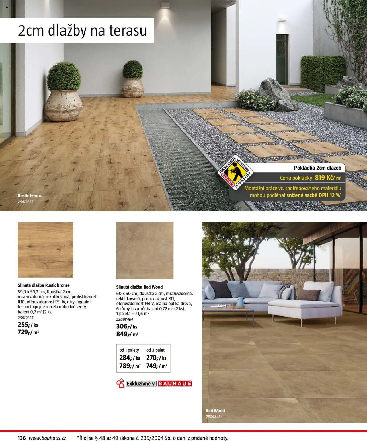 Bauhaus katalog Zahradní nábytek od 01.04.2025 | Strana: 136 | Produkty: Dlažba