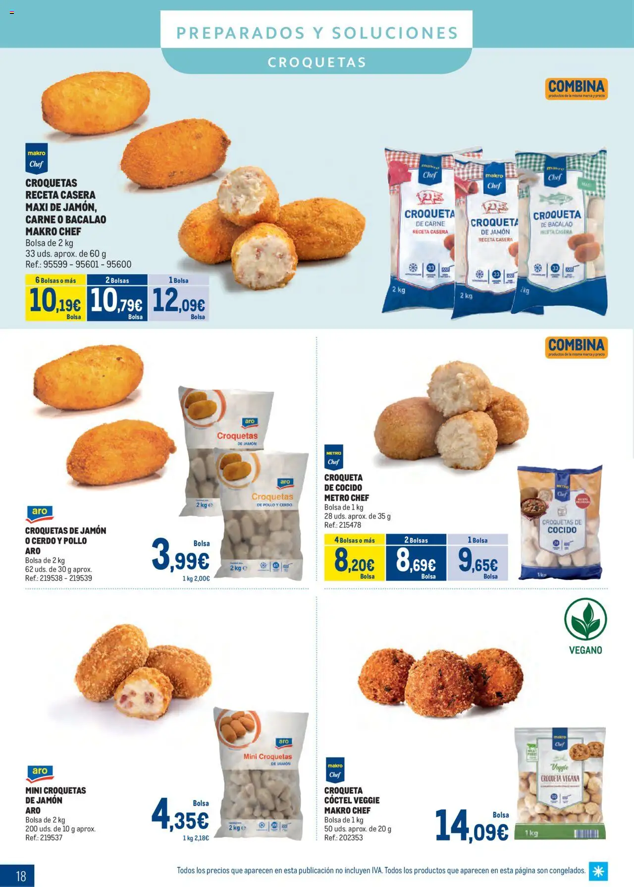 Makro - Congelados Centro │ válido desde el 04.08.2025 | Página: 18 | Productos: Jamón, Cerdo, Bolsa, Croquetas
