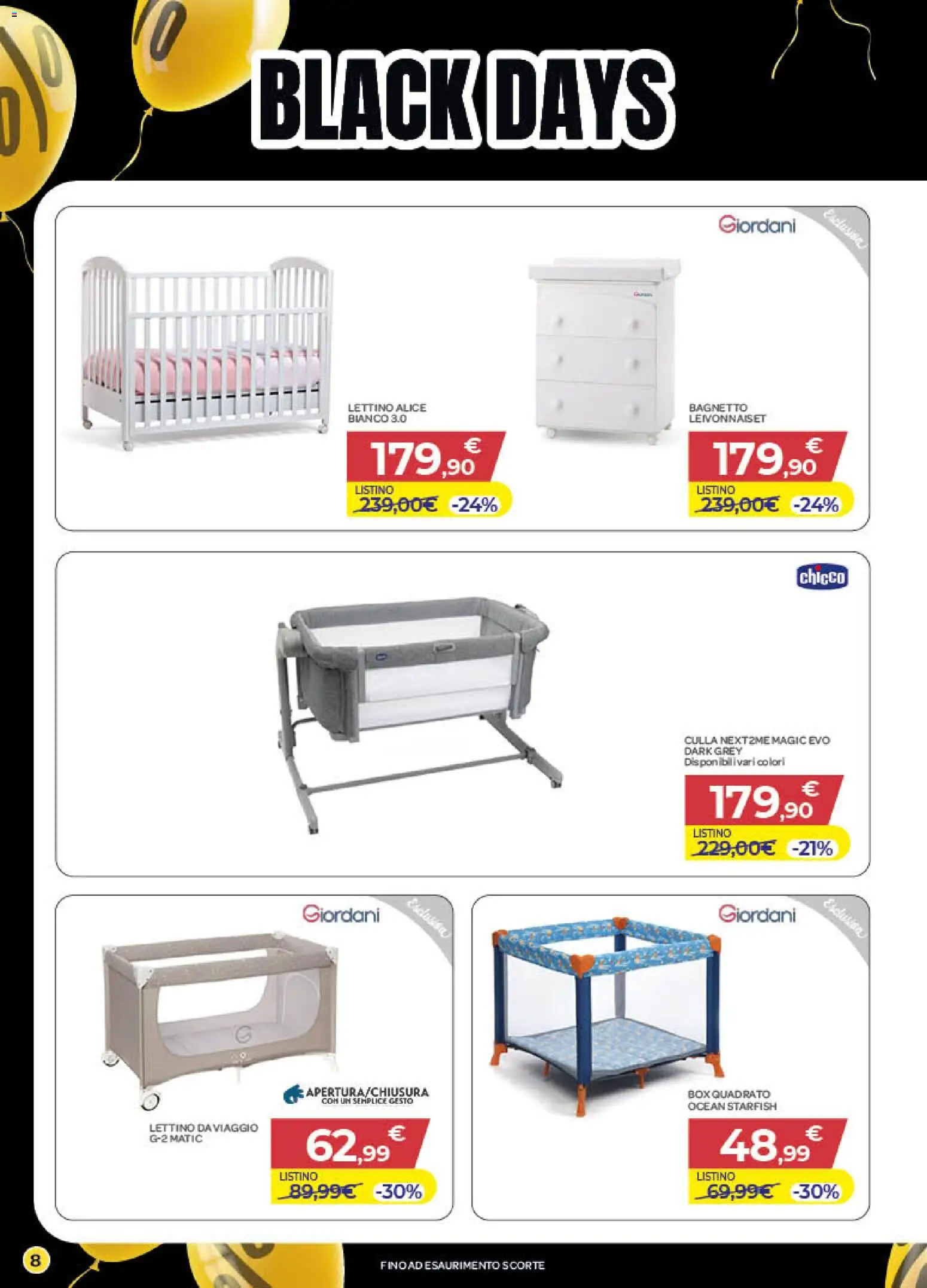 Volantino Bimbo store del 20.11.2025 | Pagina: 8 | Prodotti: Lettino, Culla, Bagnetto