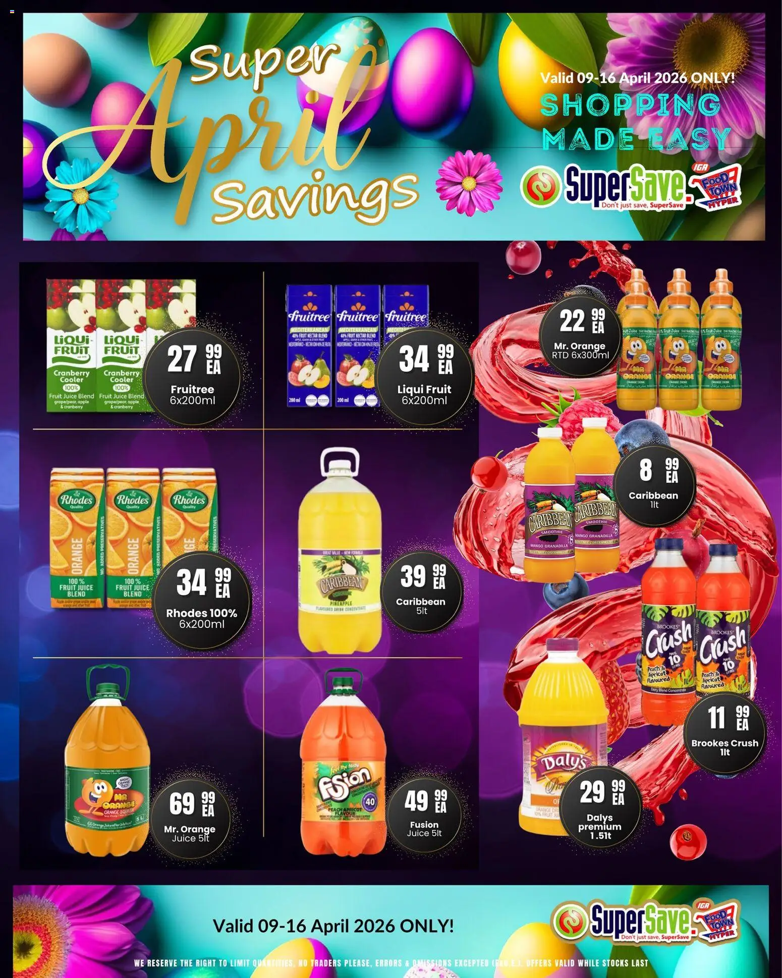 New Super Save catalogue – valid from 09.04.2026 | Page: 34 | Products: Juice, Pineapple, Fruit, Peach