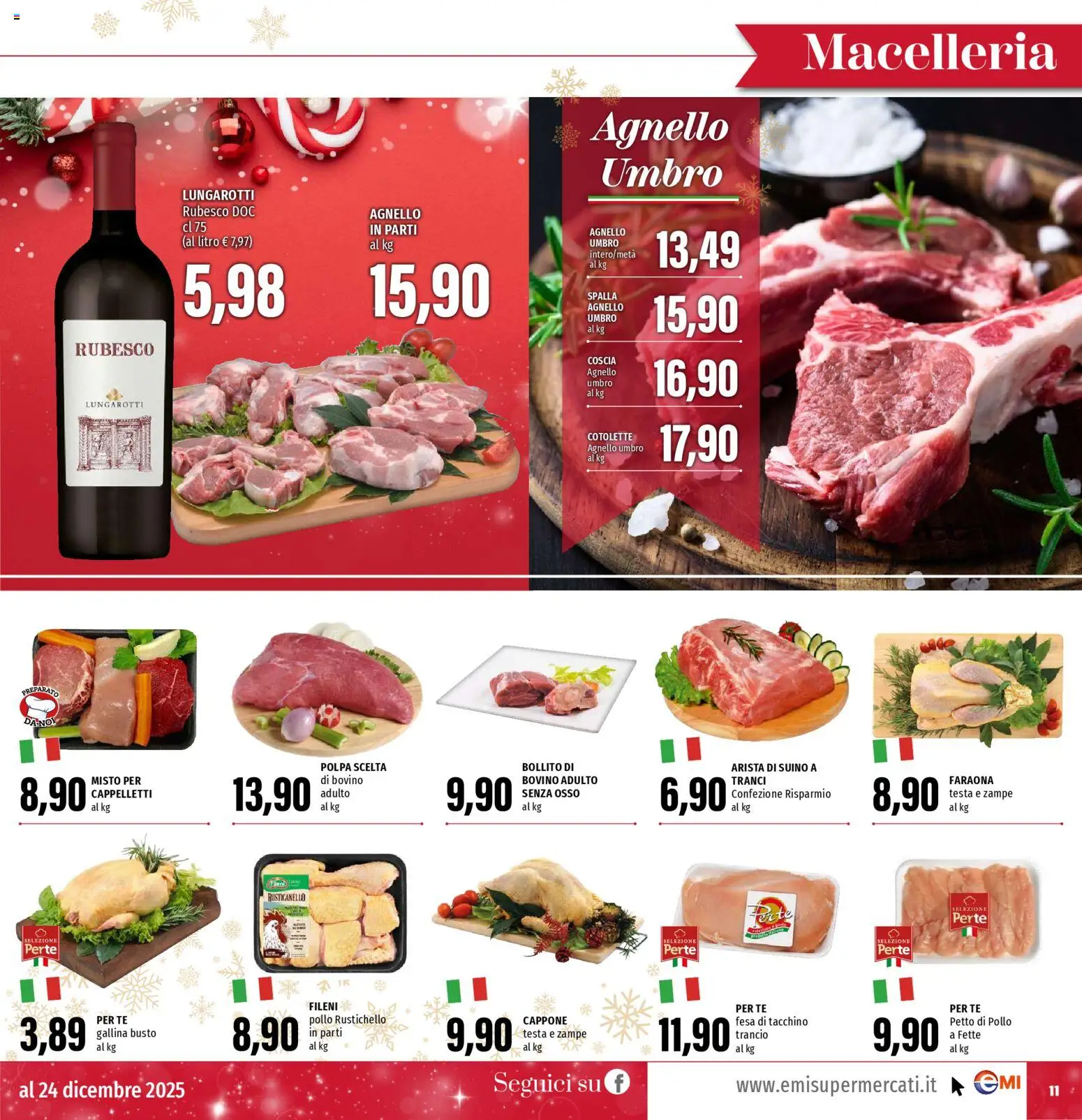 Volantino EMI del 11.12.2025 | Pagina: 11 | Prodotti: Petto di Pollo, Pollo, Tè, Suino