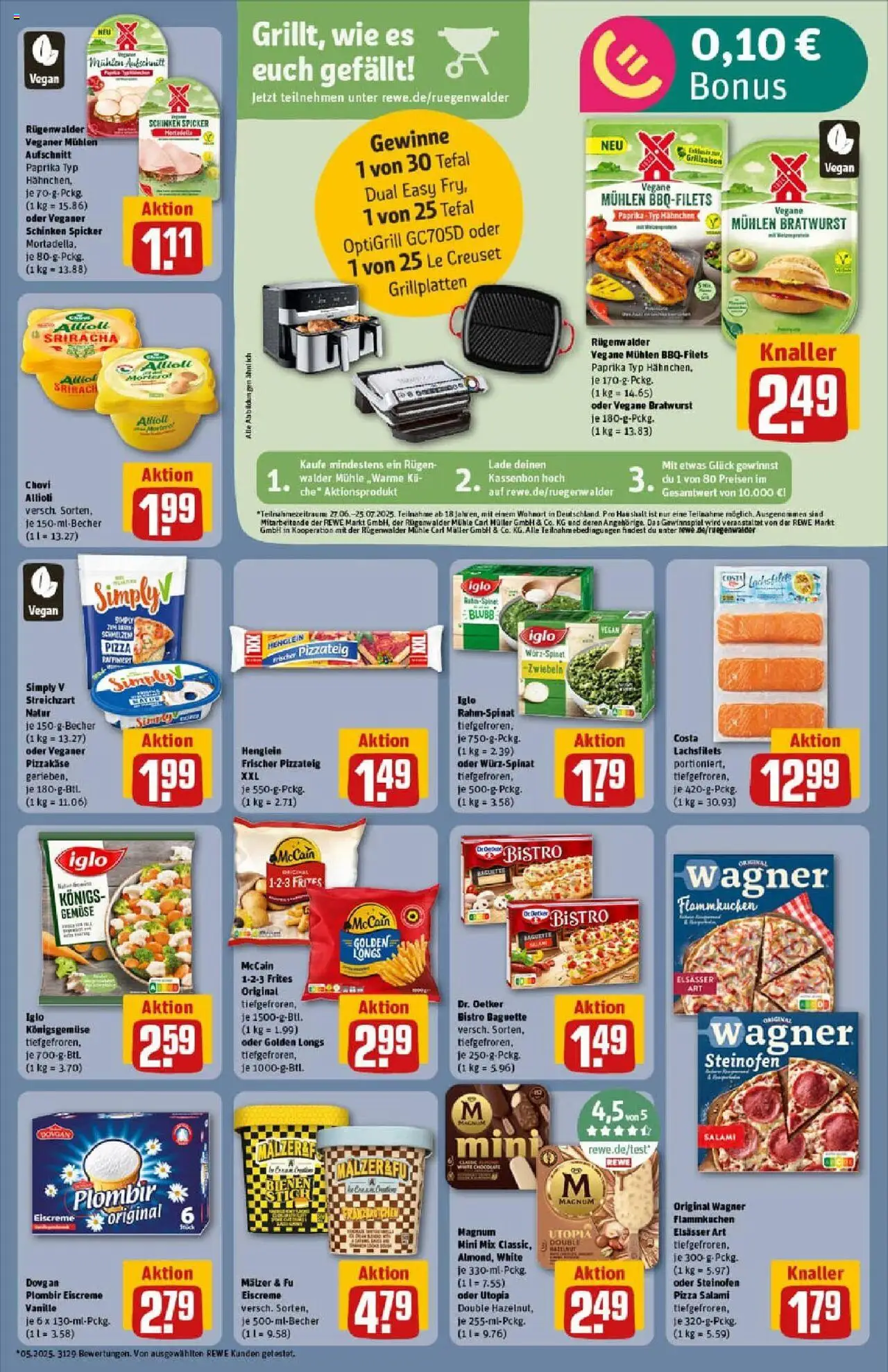 Rewe prospekt Bergneustadt	 - gültig ab dem 29.06.2025 | Seite: 21 | Produkte: Hahnchen, Bratwurst, McCain, Salami