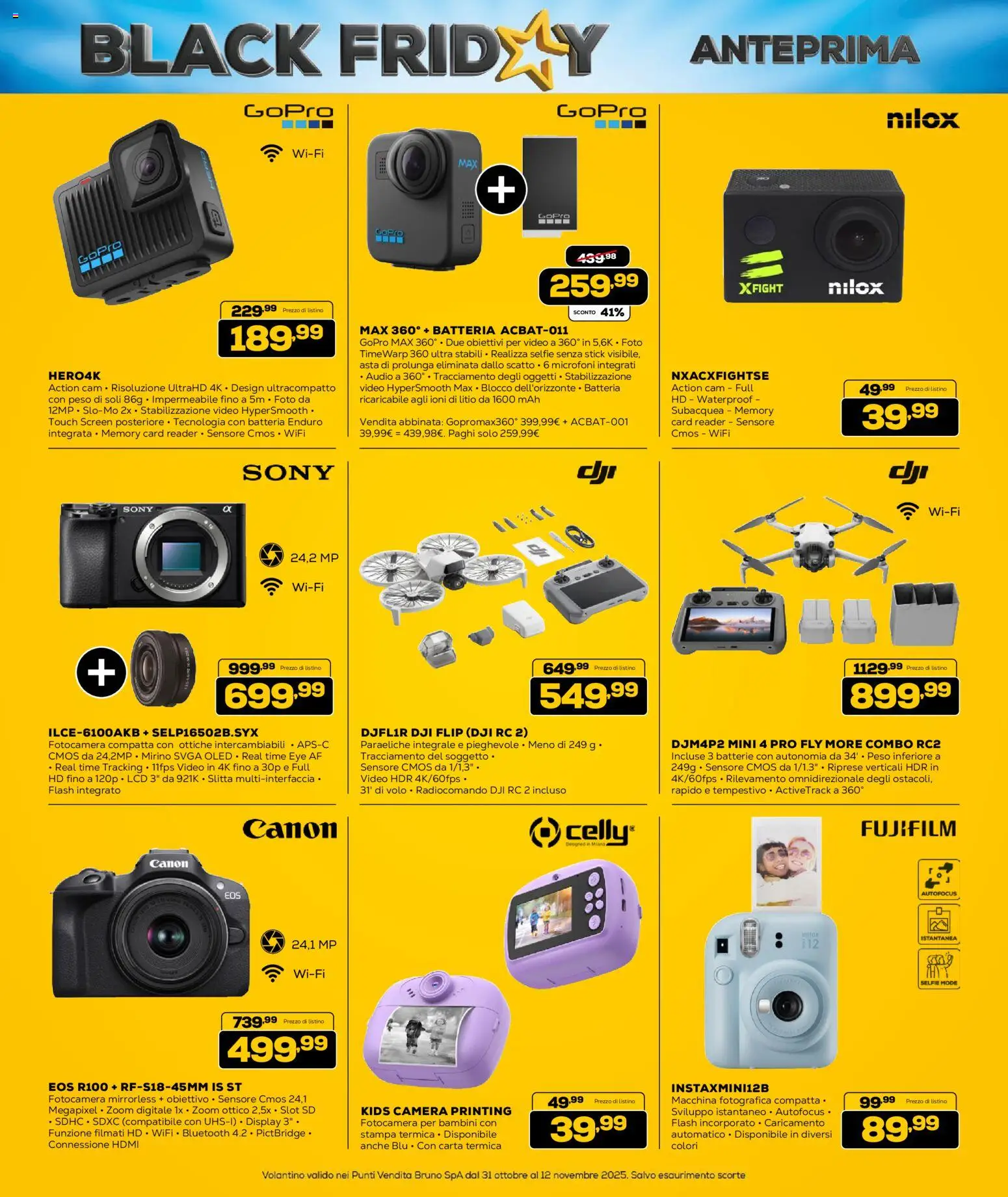 Volantino Euronics del 31.10.2025 | Pagina: 33 | Prodotti: Action cam, Fotocamera, Batteria, Batterie