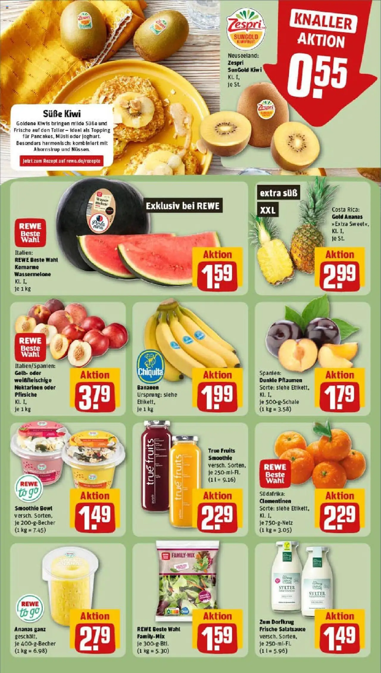 Rewe prospekt Frechen / Königsdorf	 - gültig ab dem 06.07.2025 | Seite: 6 | Produkte: Musli, Pflaumen, Dressing, Wassermelone