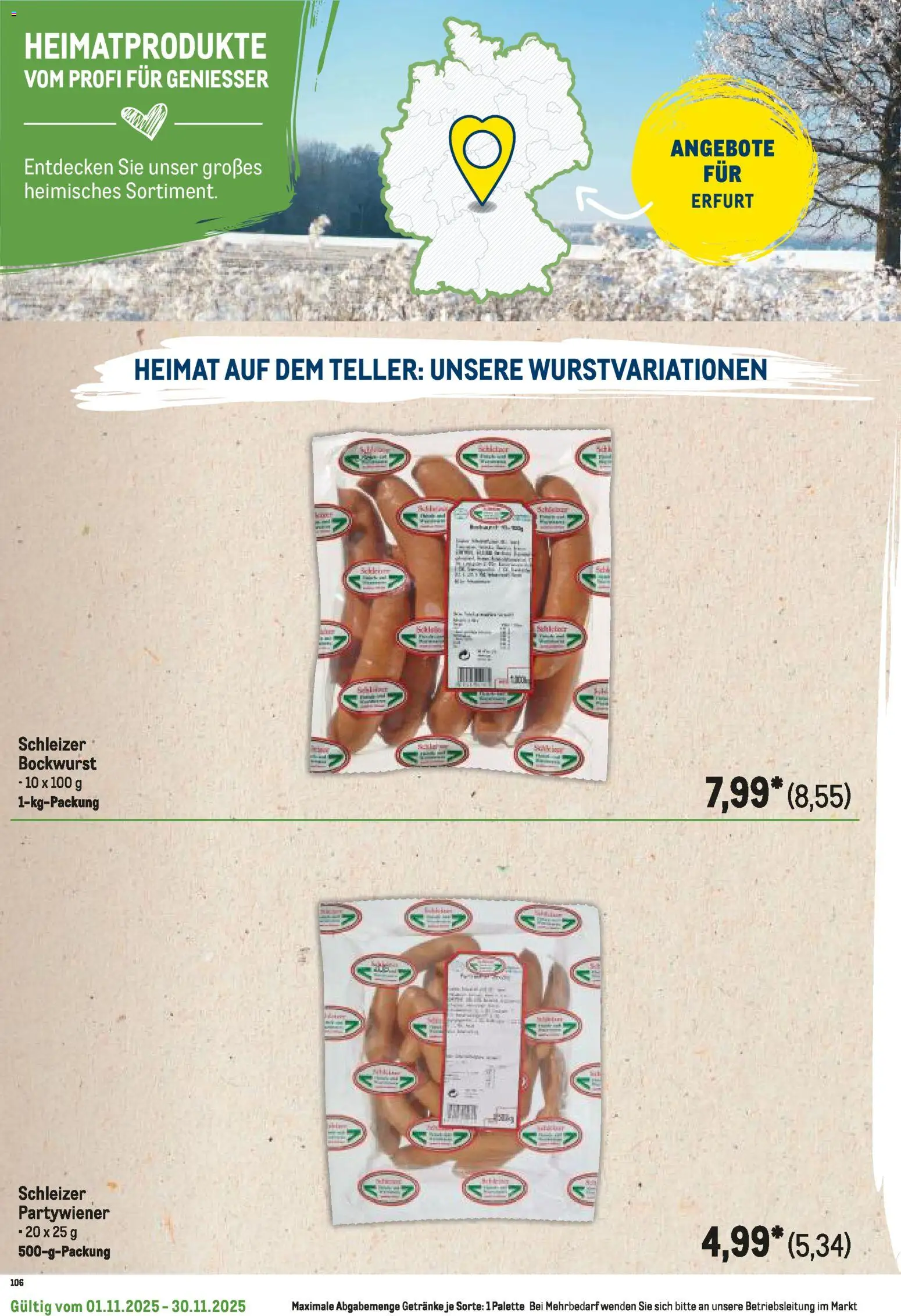 Metro Regionaler Flyer – gültig ab 01.11.2025 | Seite: 116 | Produkte: Bockwurst