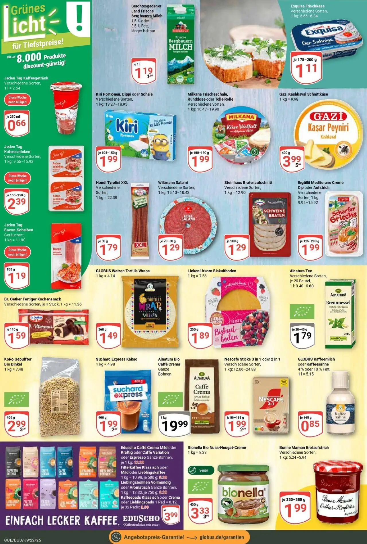 Globus prospekt Saarbrücken-Güdingen	 - gültig ab dem 25.05.2025 | Seite: 15 | Produkte: Kaffeepads, Nescafe, Milkana, Schinken