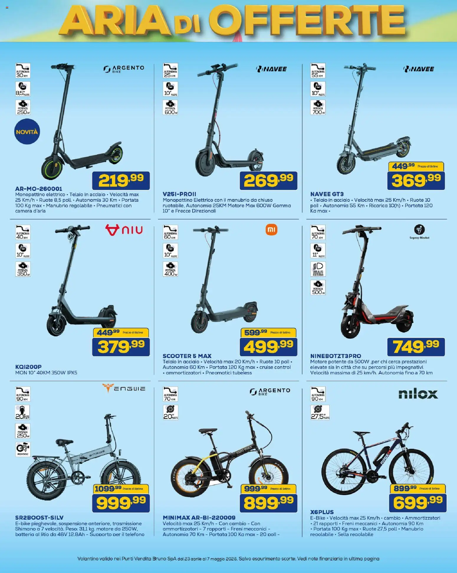 Volantino Euronics del 23.04.2026 | Pagina: 21 | Prodotti: Monopattino, Telefono, Batteria, Monopattino elettrico