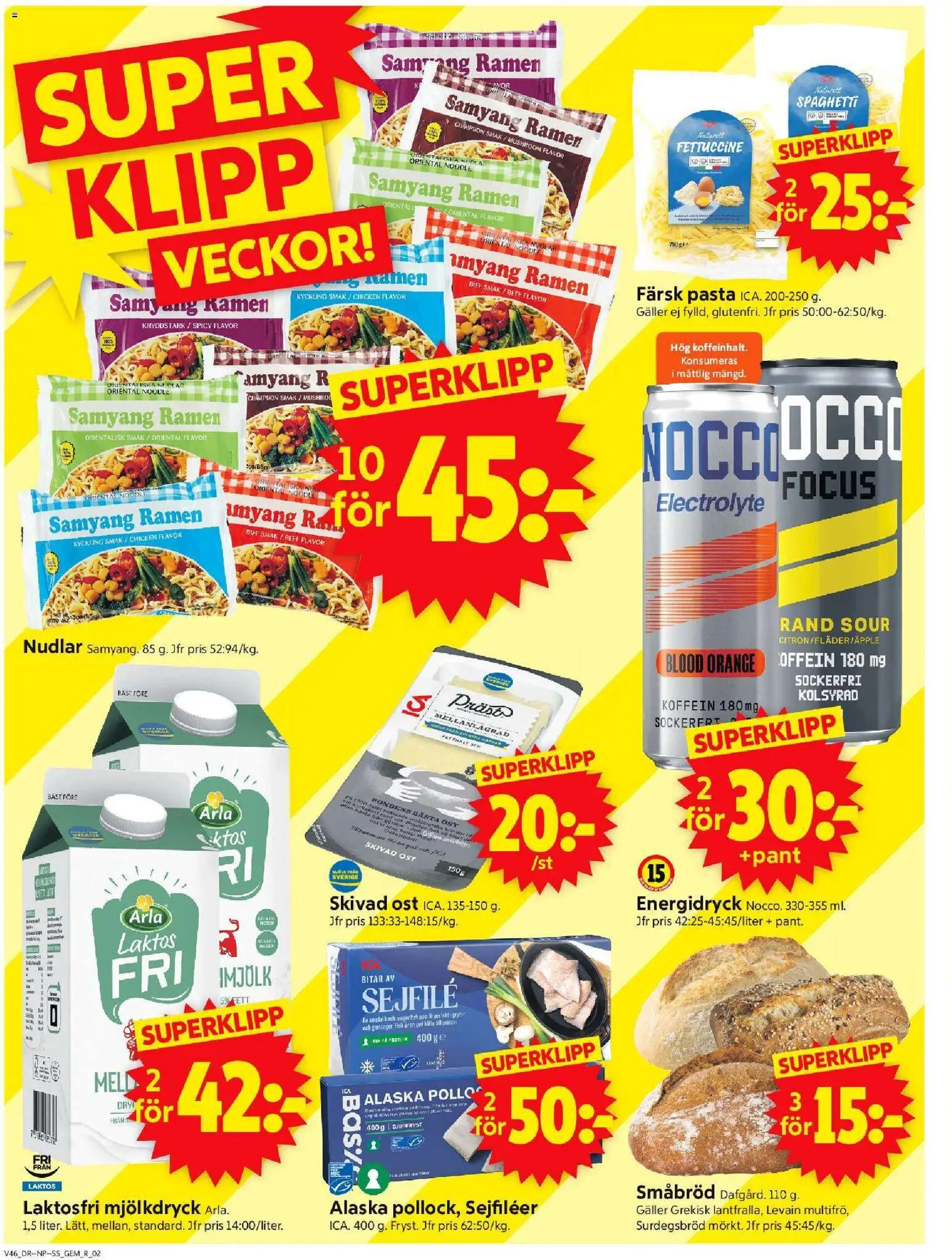 ICA Supermarket reklamblad aktuell från 10.11.2025 | Sida: 2 | Produkter: Galler, Ost, Spaghetti, Pasta