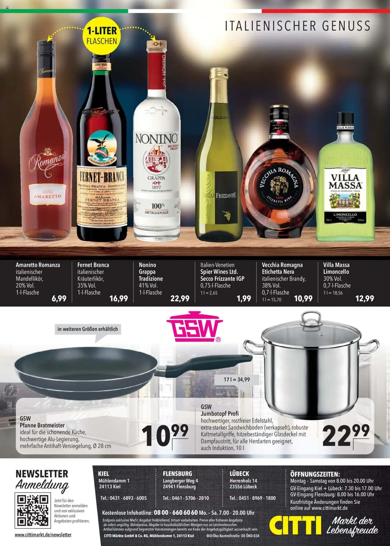 CITTI Markt - Aktuelle Angebote für Profis - gültig ab dem 13.08.2025 | Seite: 8 | Produkte: Limoncello, Uhr, Fernet branca