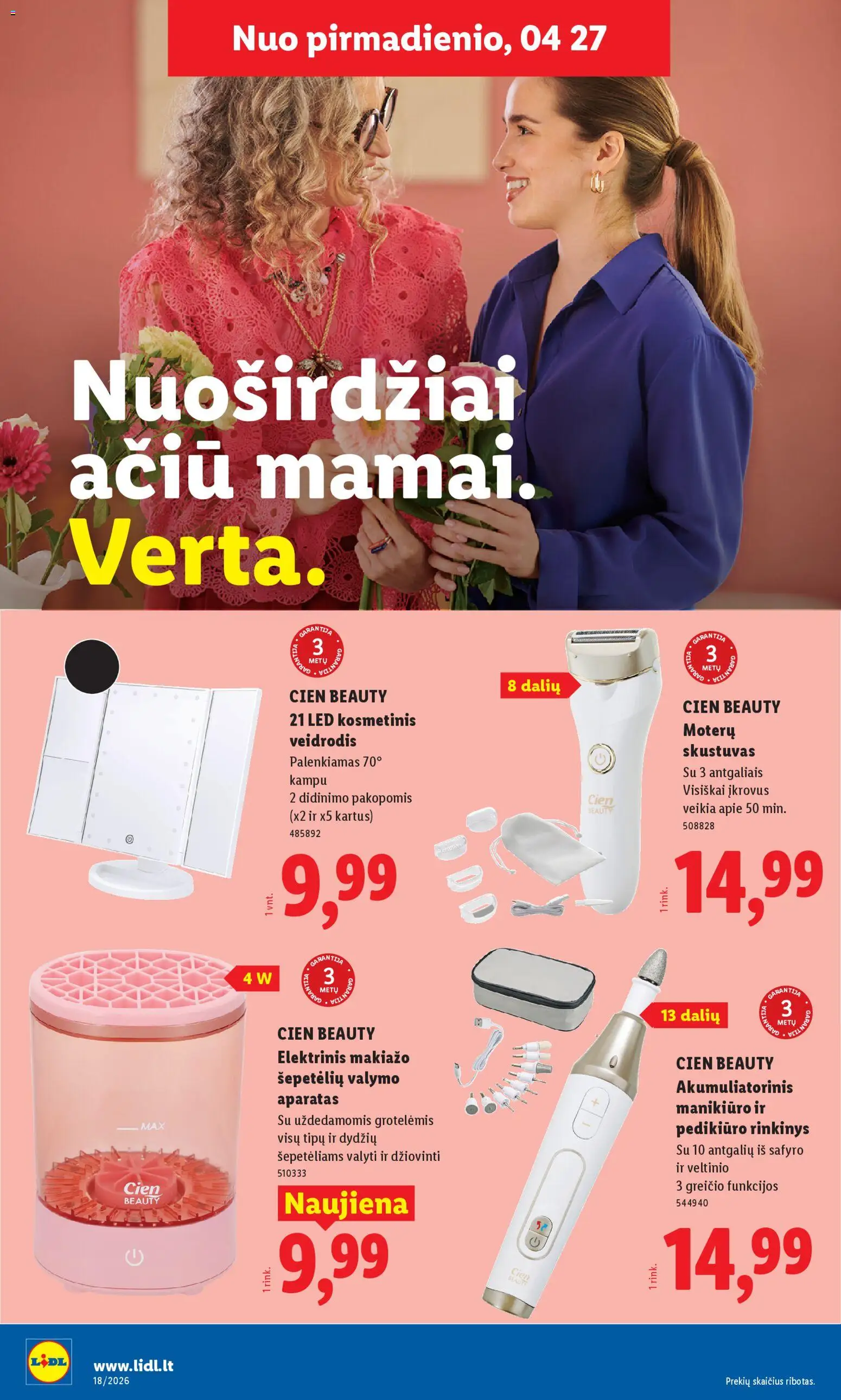 LIDL akcijos nuo 27.04.2026 | Puslapis: 14 | Prekių: Skustuvas, Veidrodis