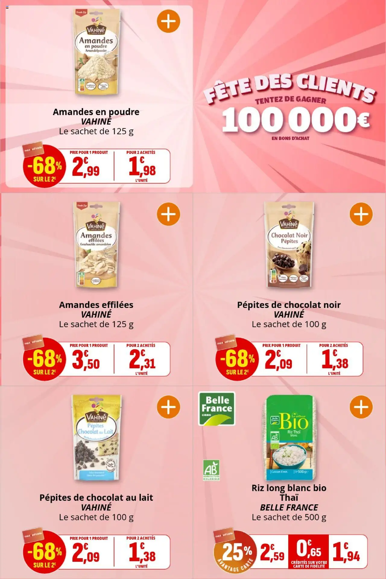 {H1} | Page: 25 | Produits: Amandes en poudre, Lait, Riz, Amandes
