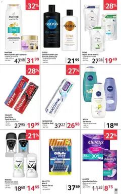 Ofertele Selgros valabile de la 28.11.2025 | Pagină: 39 | Produse: Șampon, Gel de duș, Săpun lichid, Absorbante
