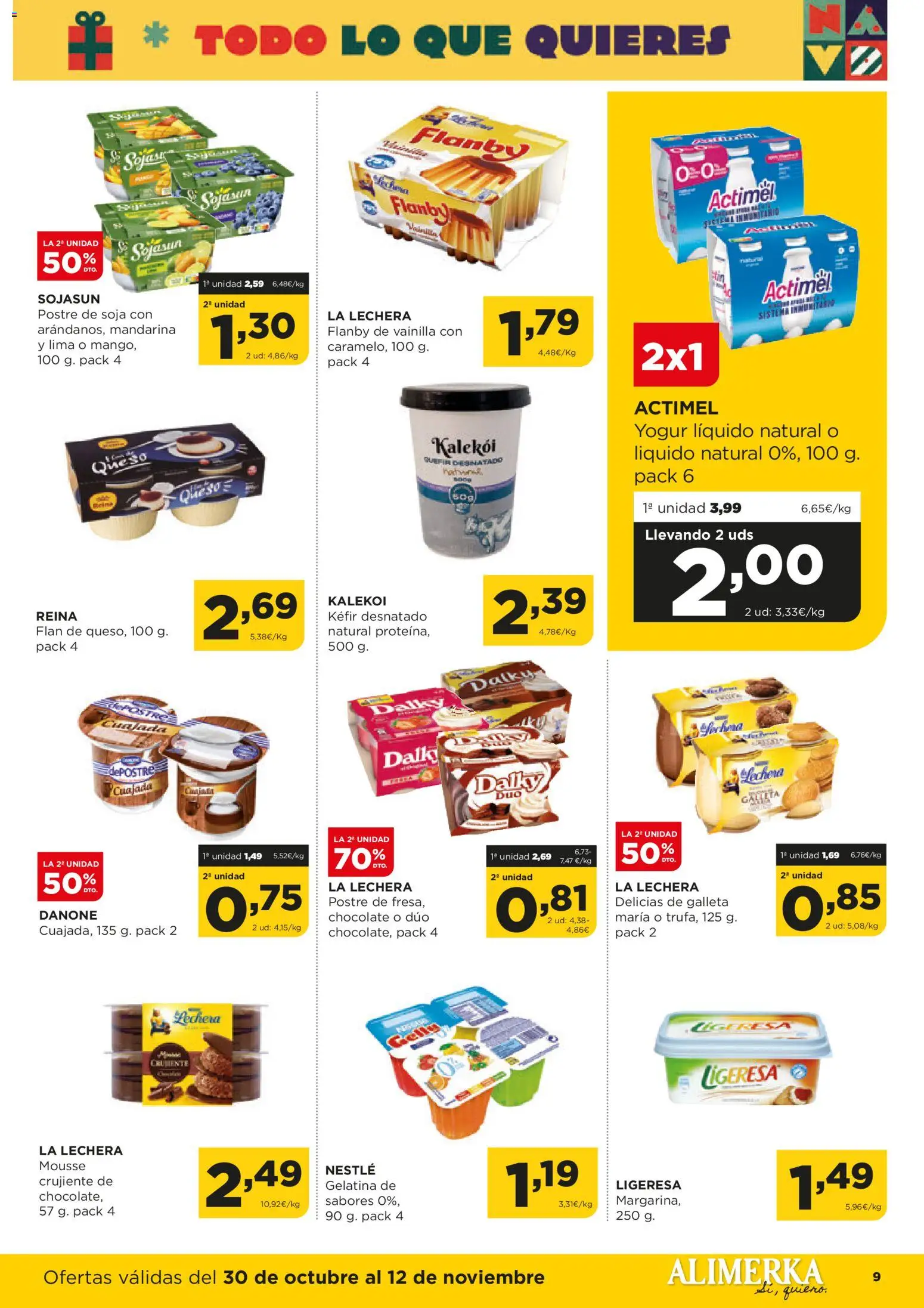 Alimerka folleto Castilla y León │ válido desde el 30.10.2025 | Página: 9 | Productos: Lima, Queso, Yogur, Chocolate